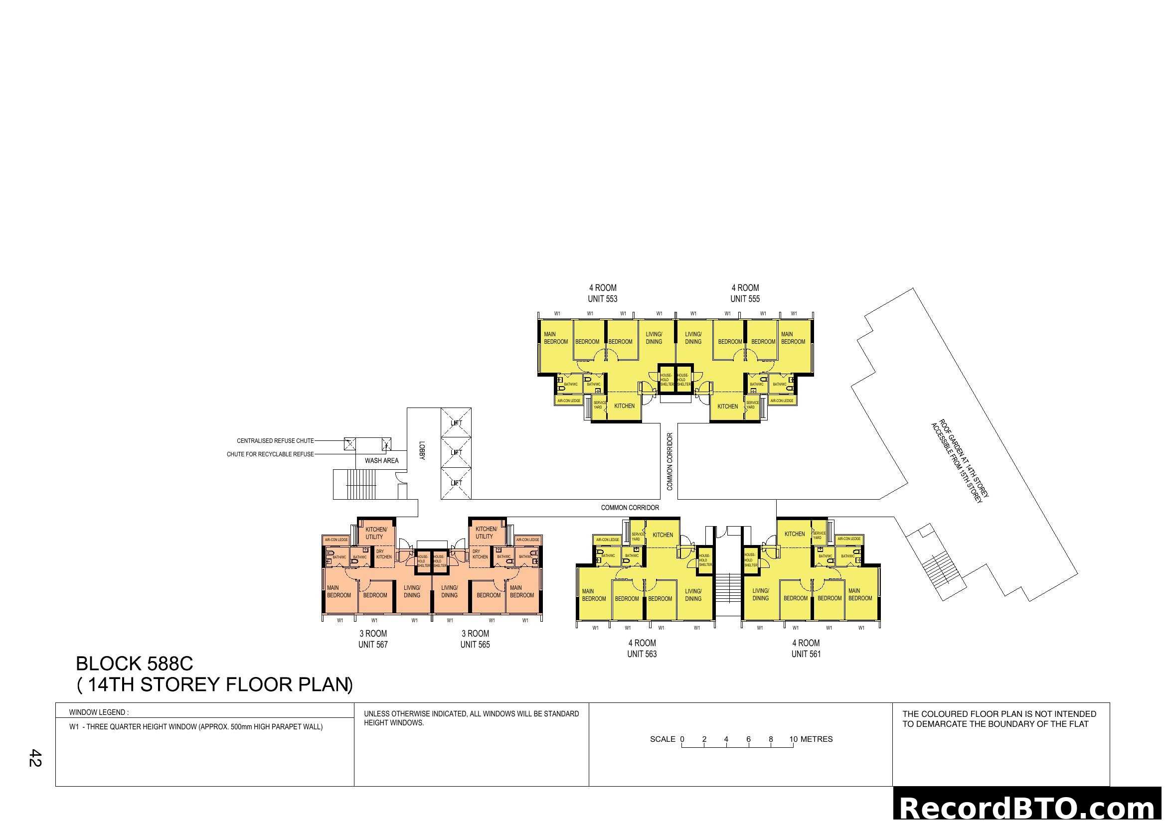Block 588C 14th Storey Floor Plan