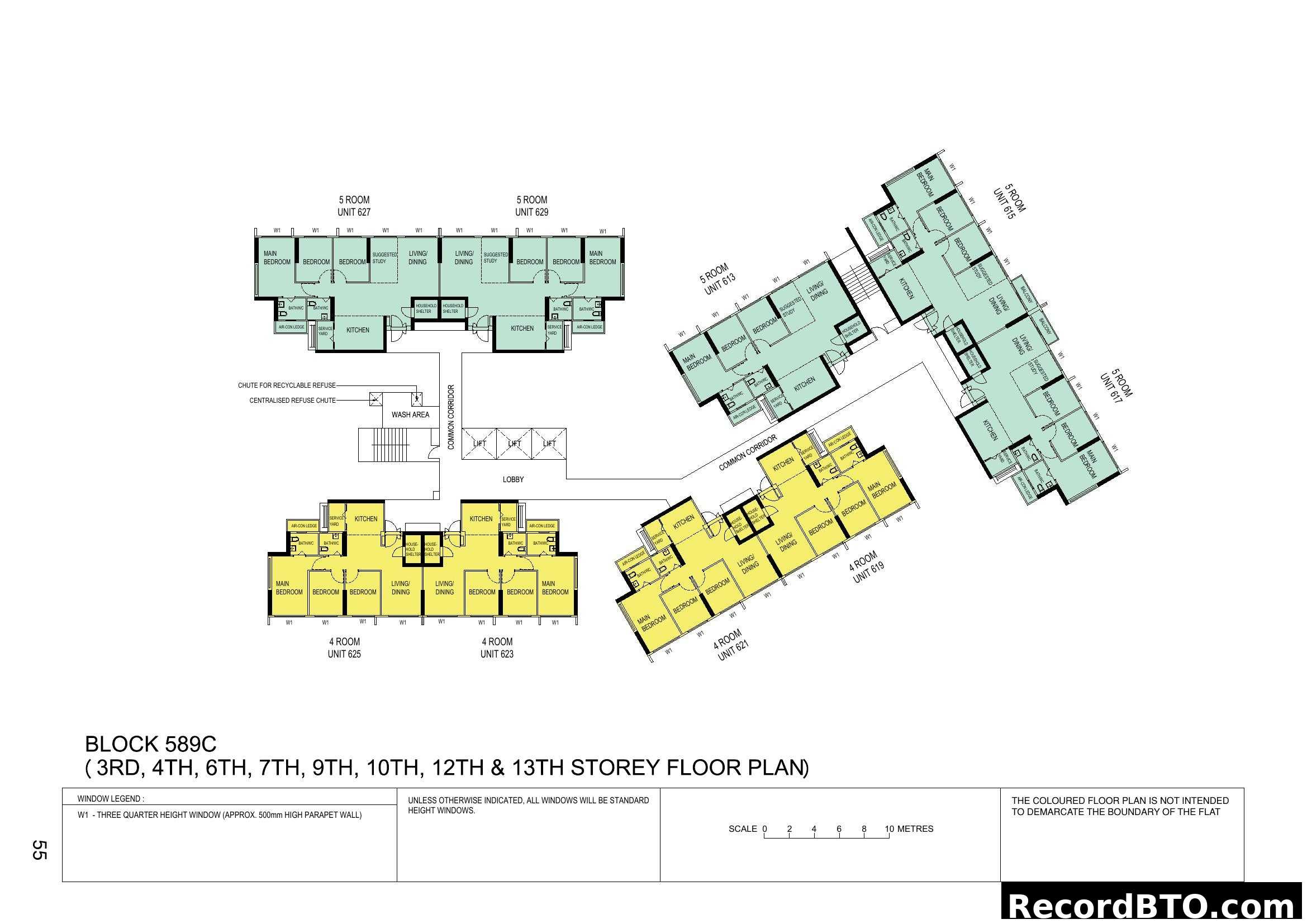 Block 589C (Selected Storeys) Floor Plan