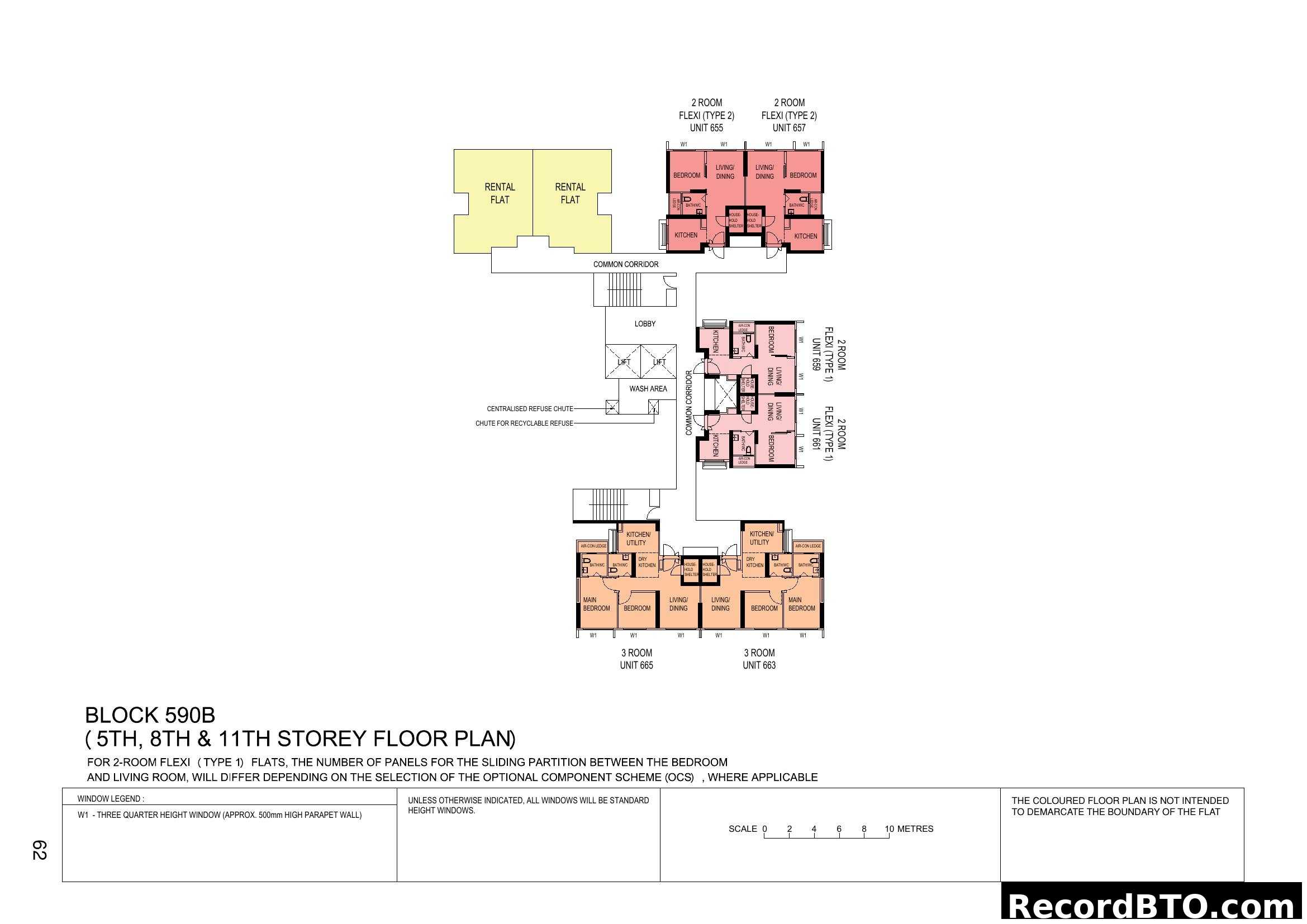 Block 590B (5th, 8th & 11th Storey Floor Plan)