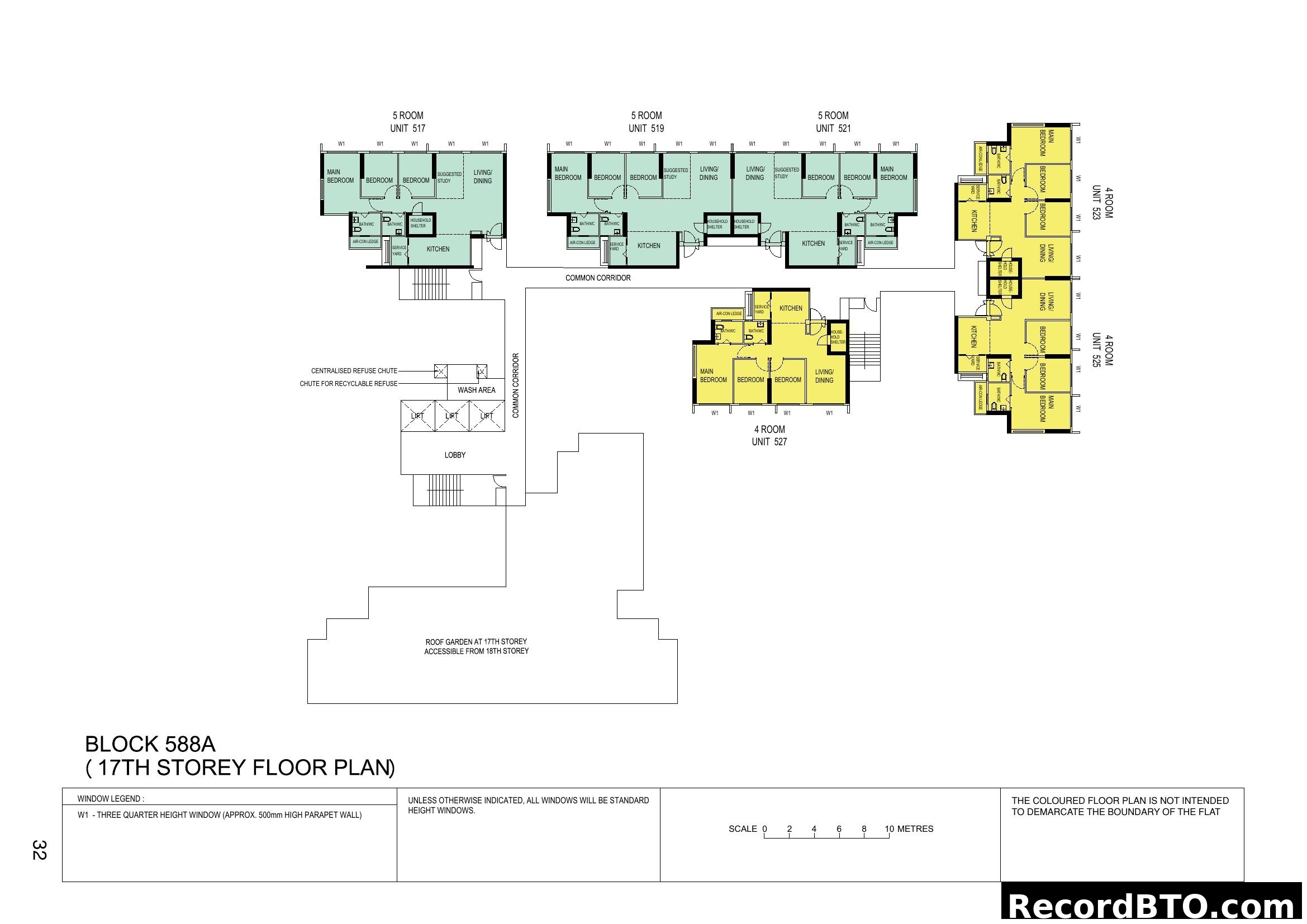 Block 588A 17th Storey Floor Plan