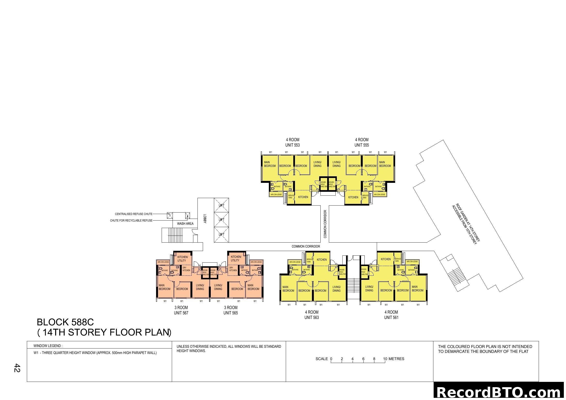 Block 588C 14th Storey Floor Plan