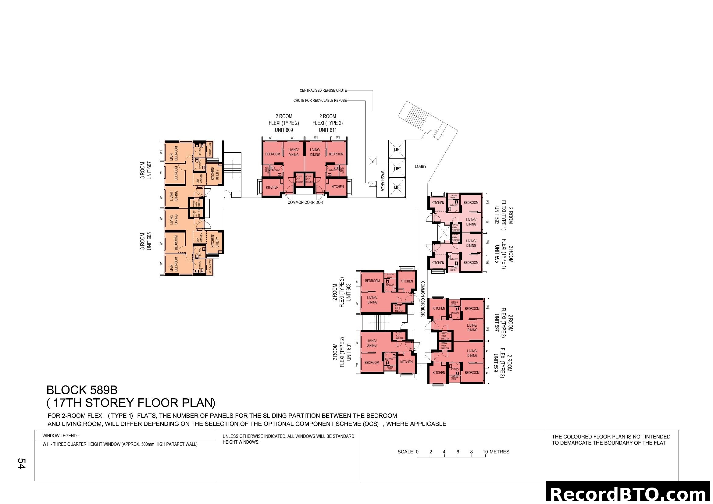 Block 589B 17th Storey Floor Plan