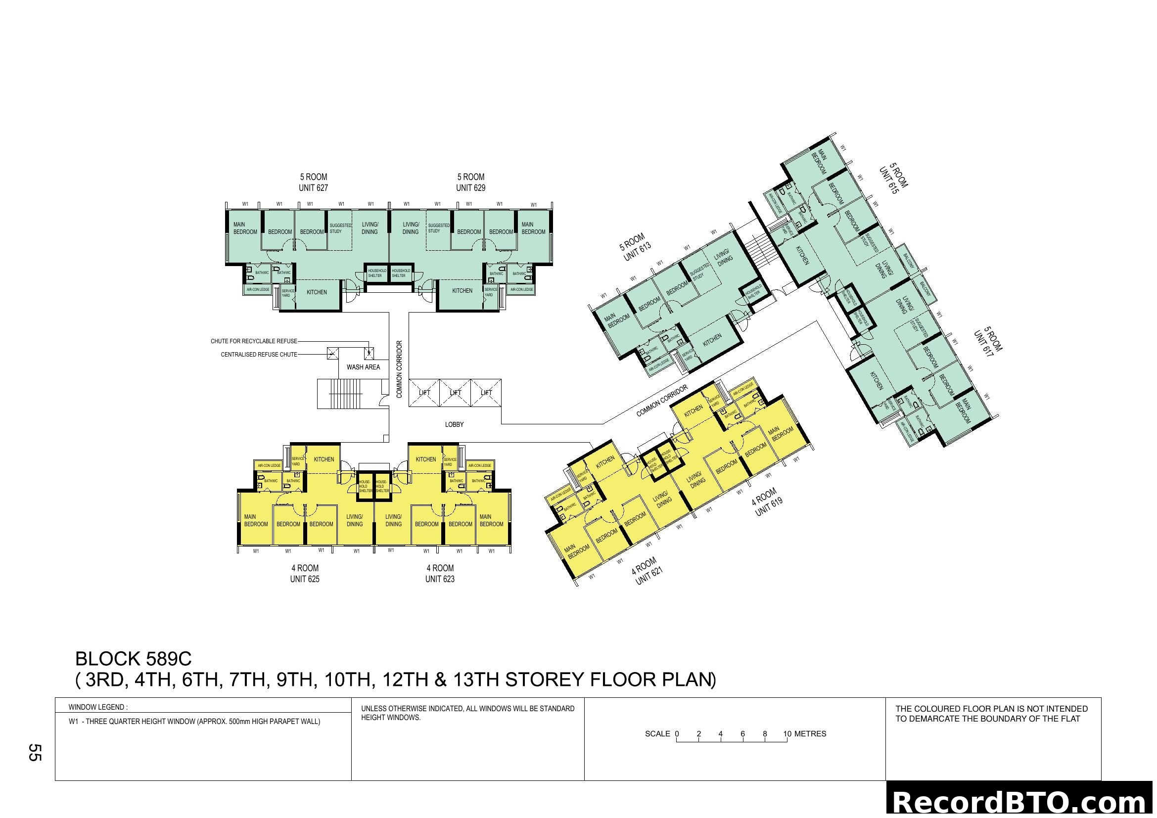 Block 589C (Selected Storeys) Floor Plan