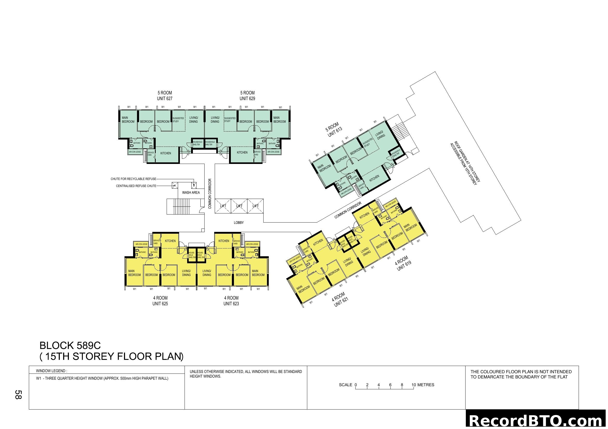 Block 589C 15th Storey Floor Plan