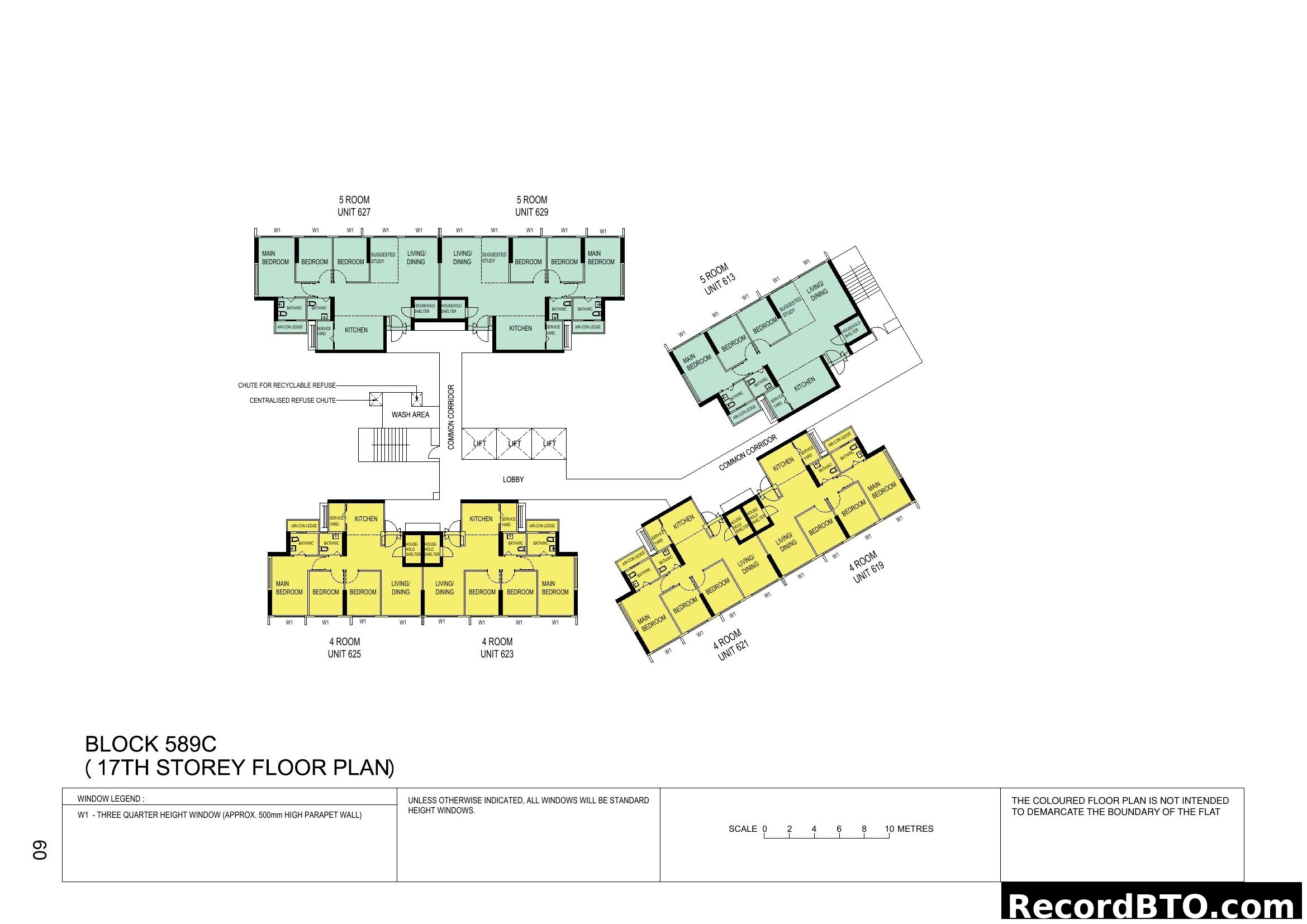 Block 589C 17th Storey Floor Plan