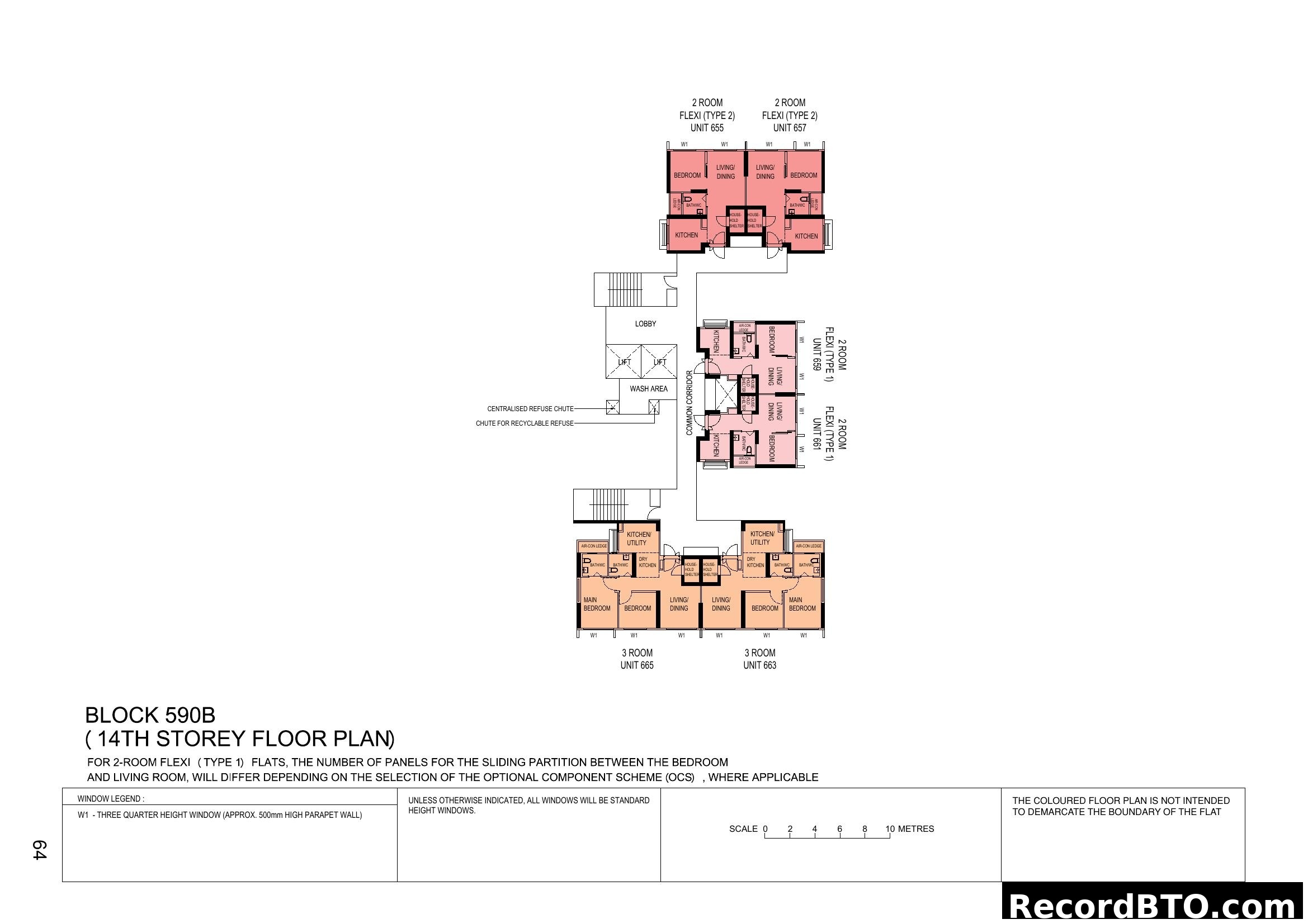 Block 590B 14th Storey Floor Plan