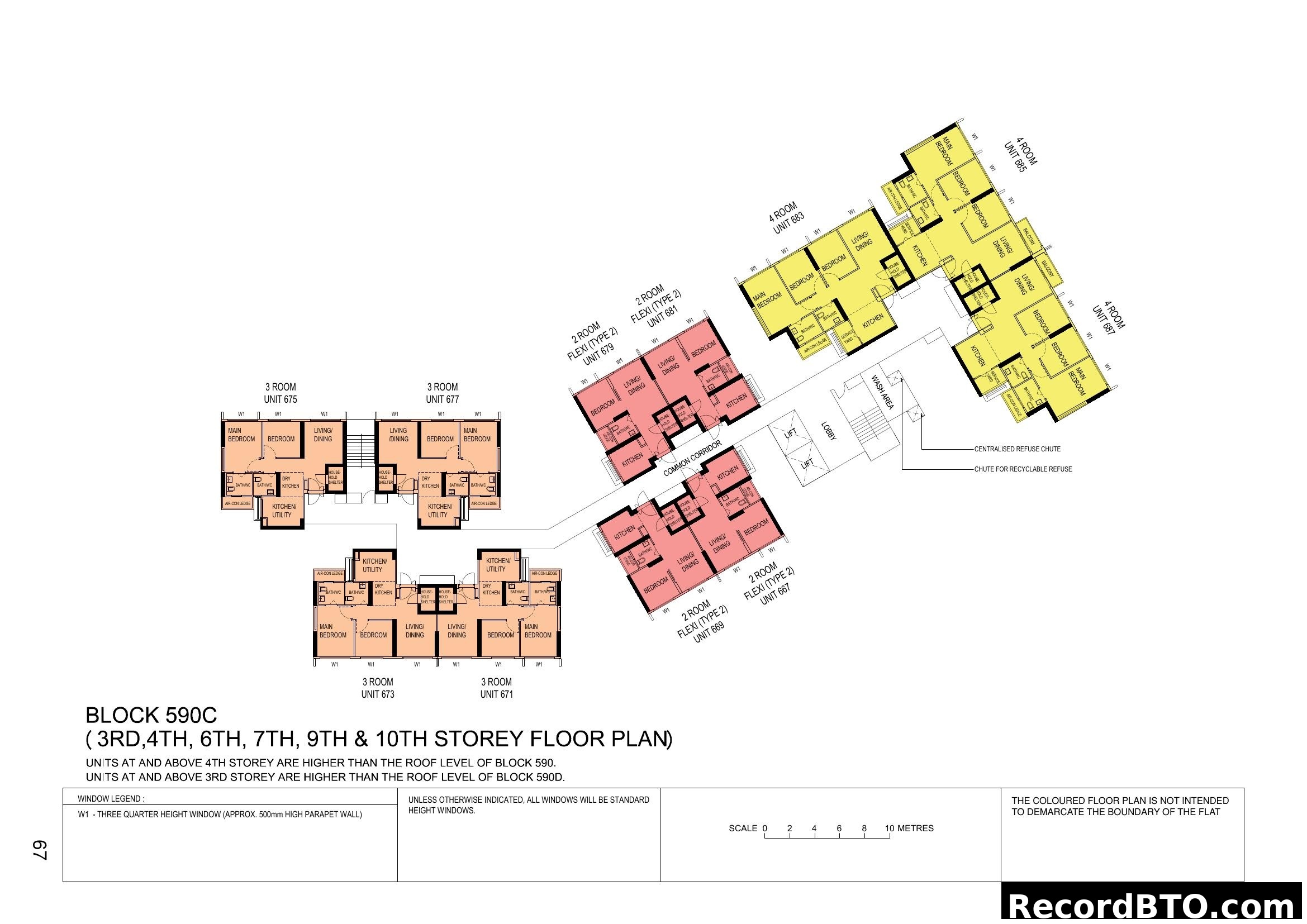 Block 590C Floor Plan (3rd-10th Storeys)
