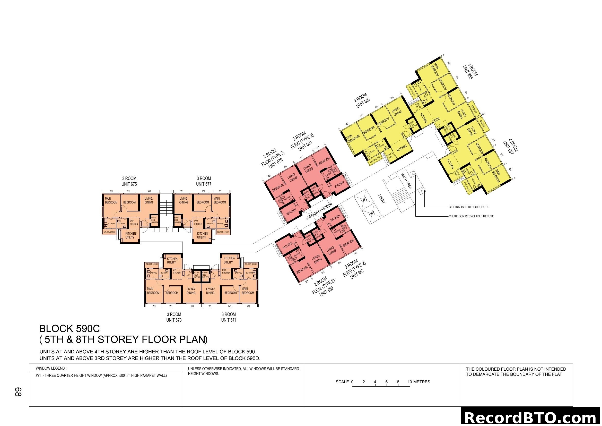 Block 590C 5th & 8th Storey Floor Plan
