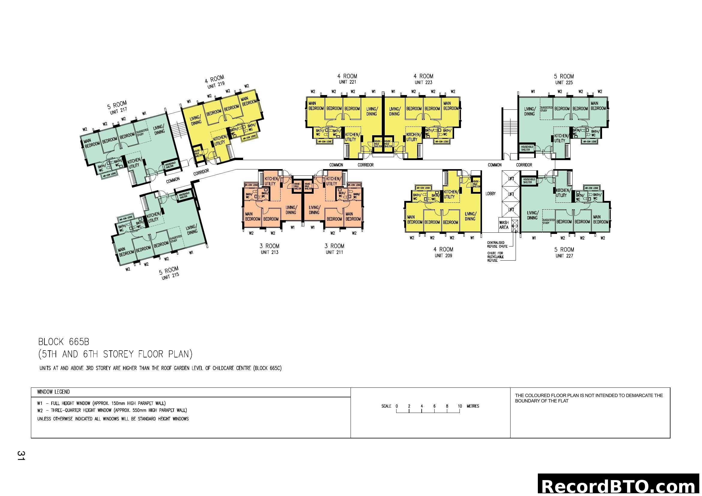 Block 665B 5th & 6th Storey Floor Plan