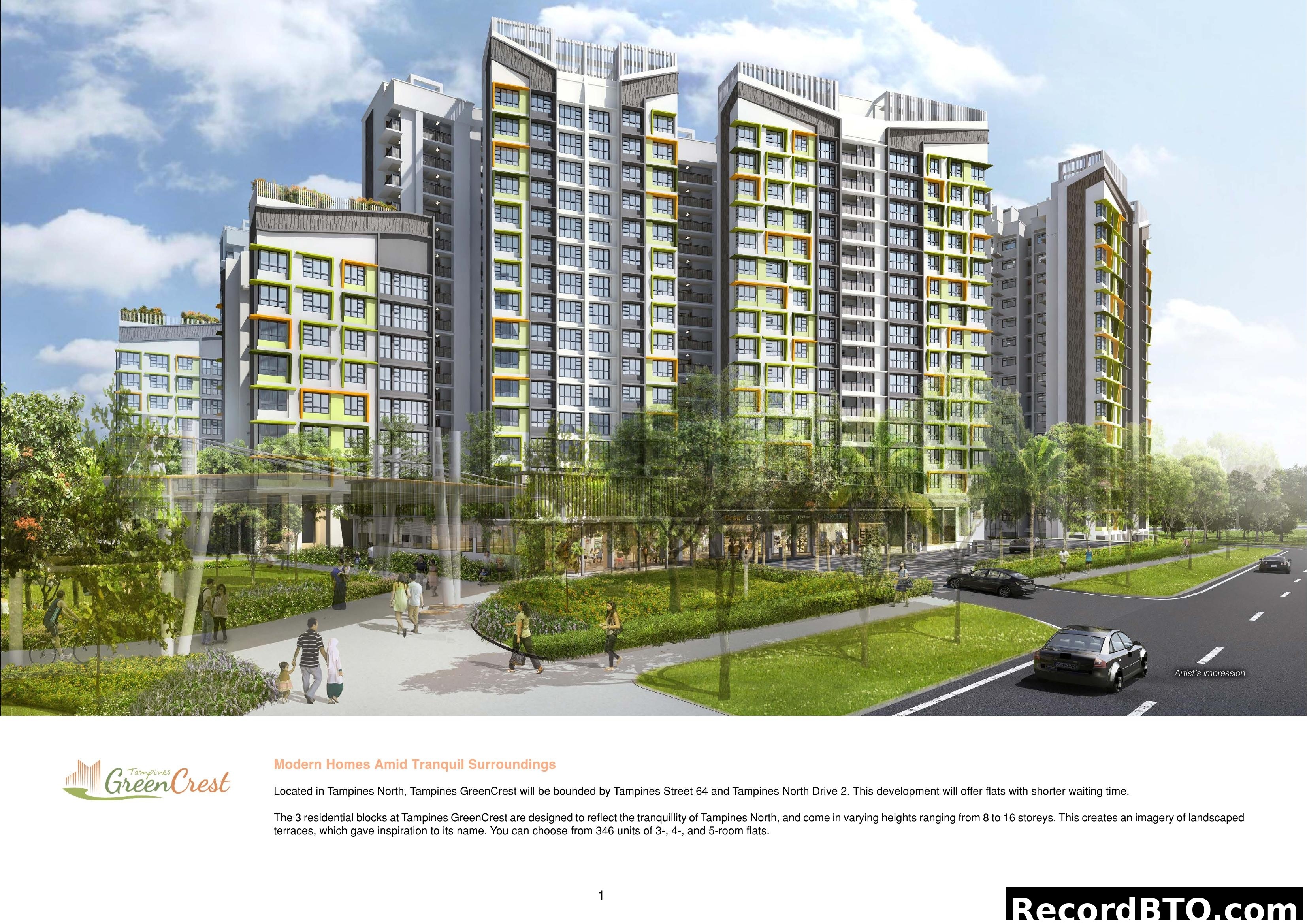 Modern Homes Amid Tranquil Surroundings - Tampines GreenCrest