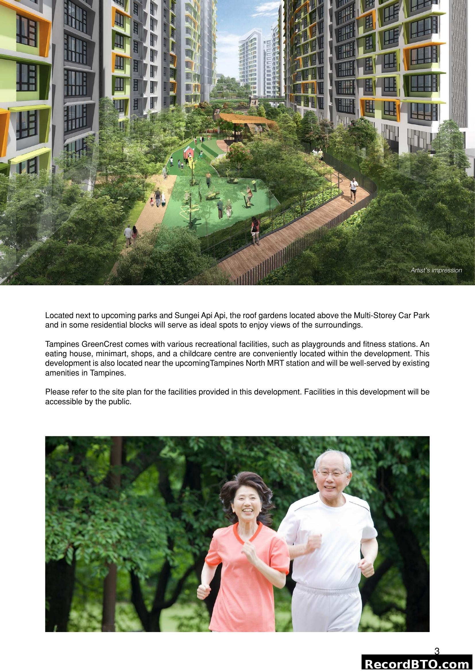 Tampines GreenCrest Artist Impression and Facilities