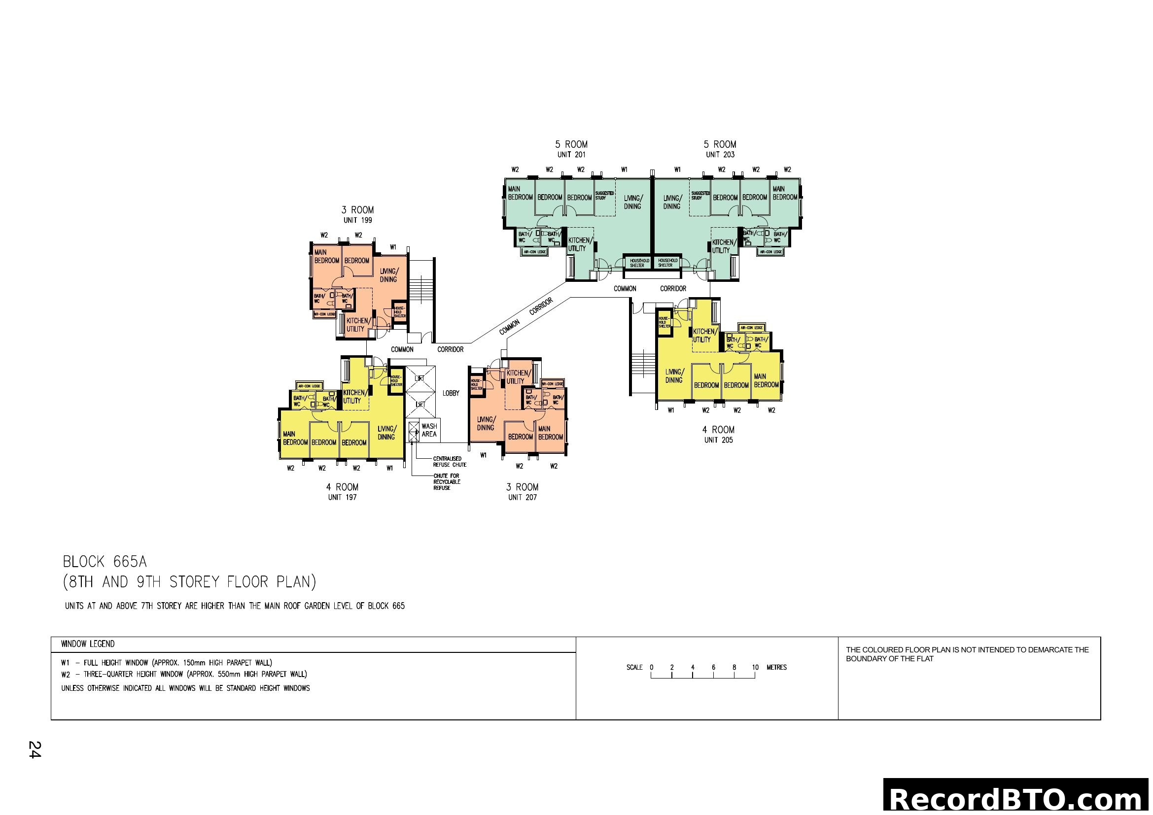 Block 665A (8th and 9th Storey Floor Plan)
