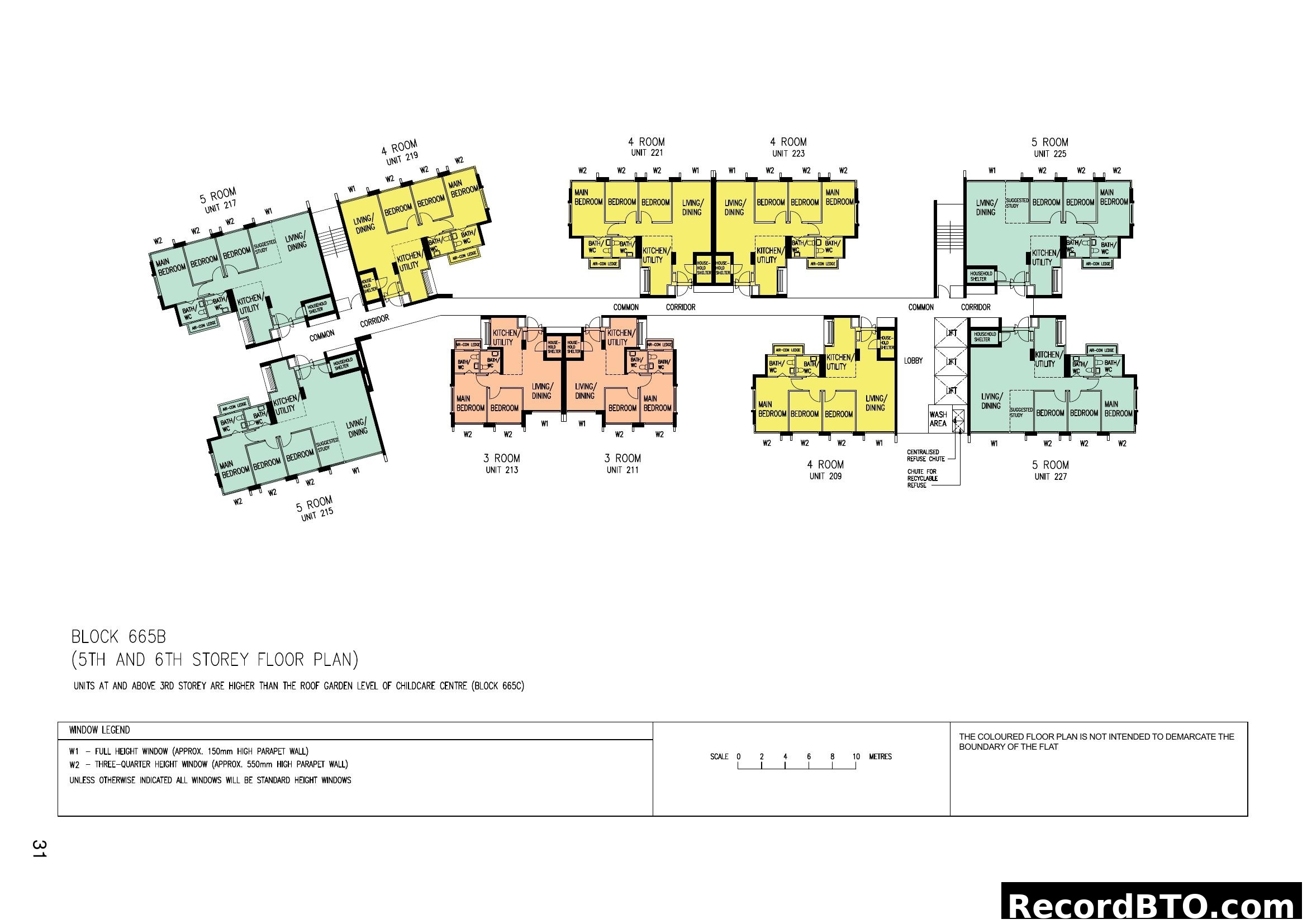 Block 665B 5th & 6th Storey Floor Plan