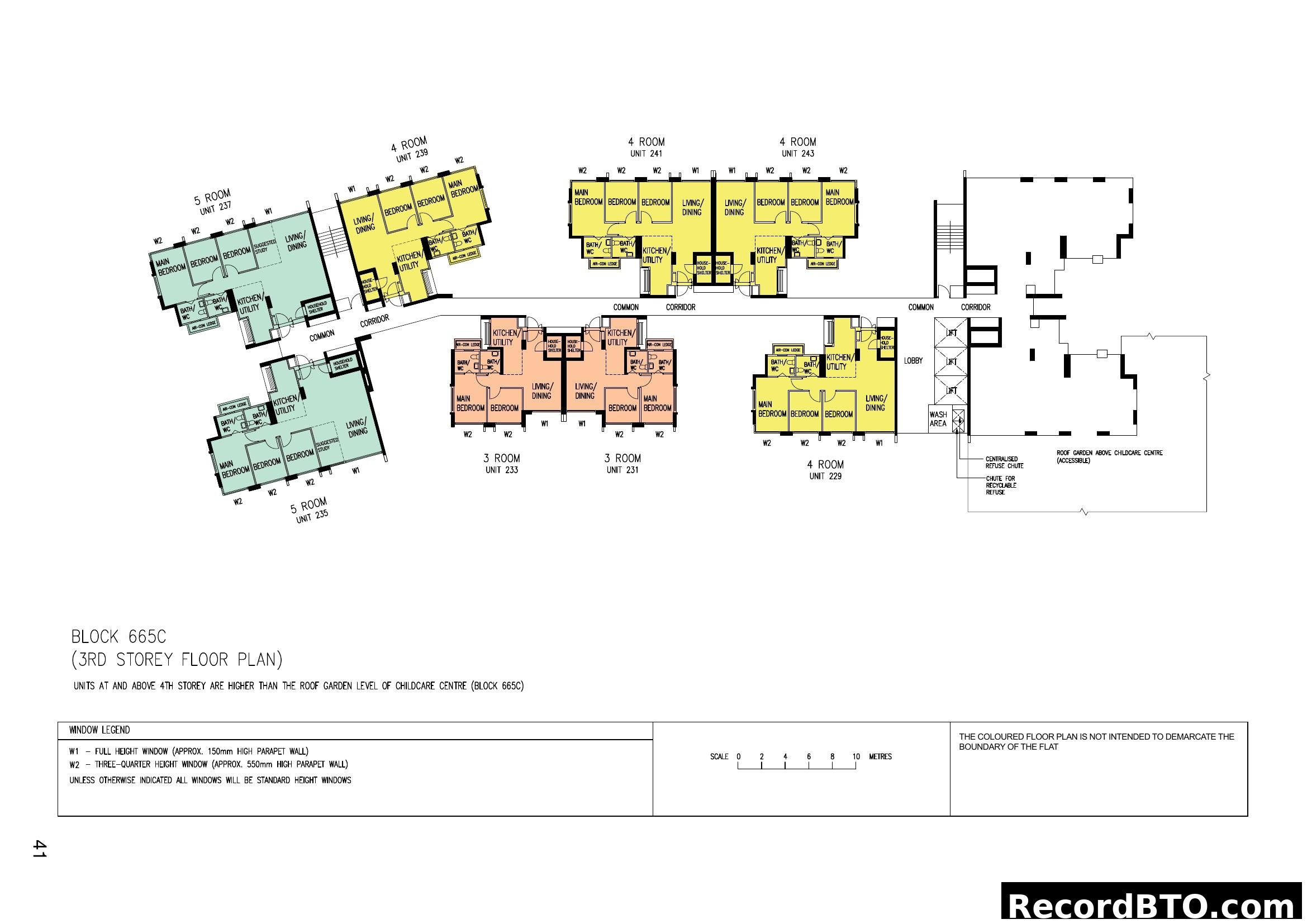 Block 665C - 3rd Storey Floor Plan