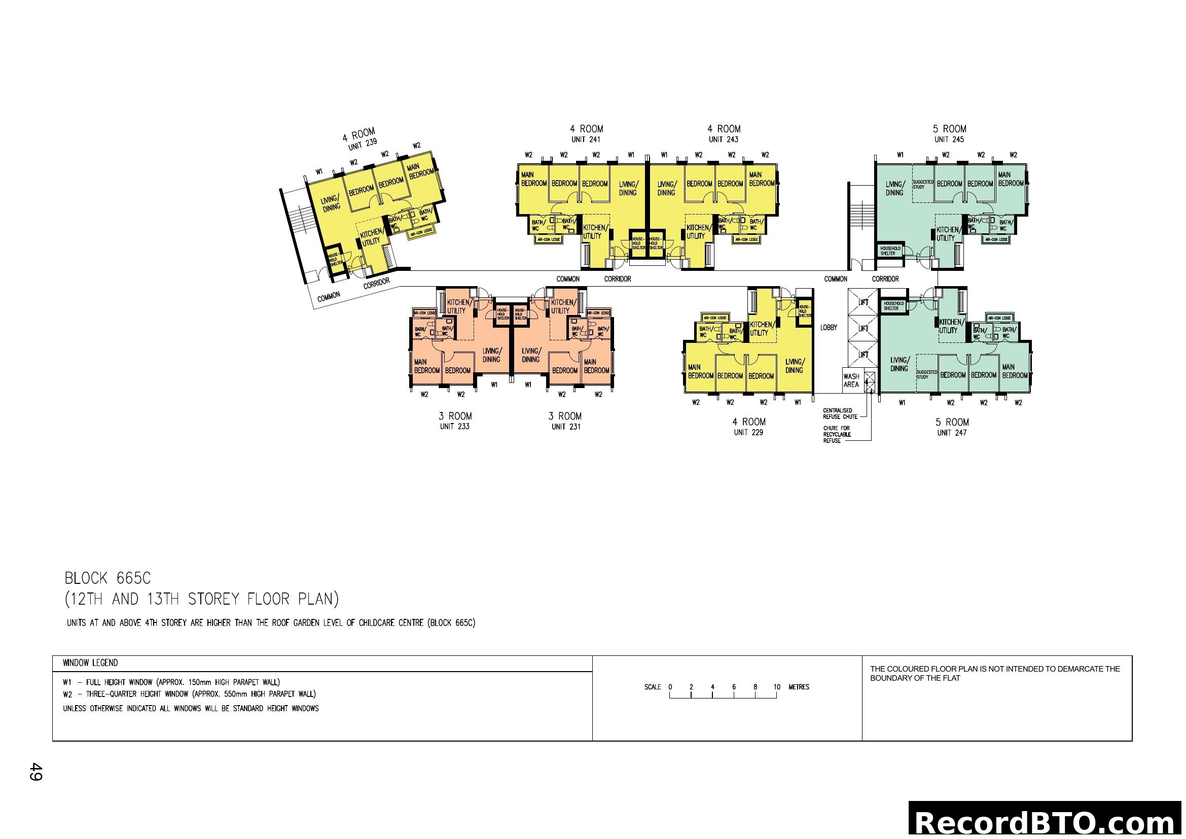 Block 665C (12th and 13th Storey Floor Plan)