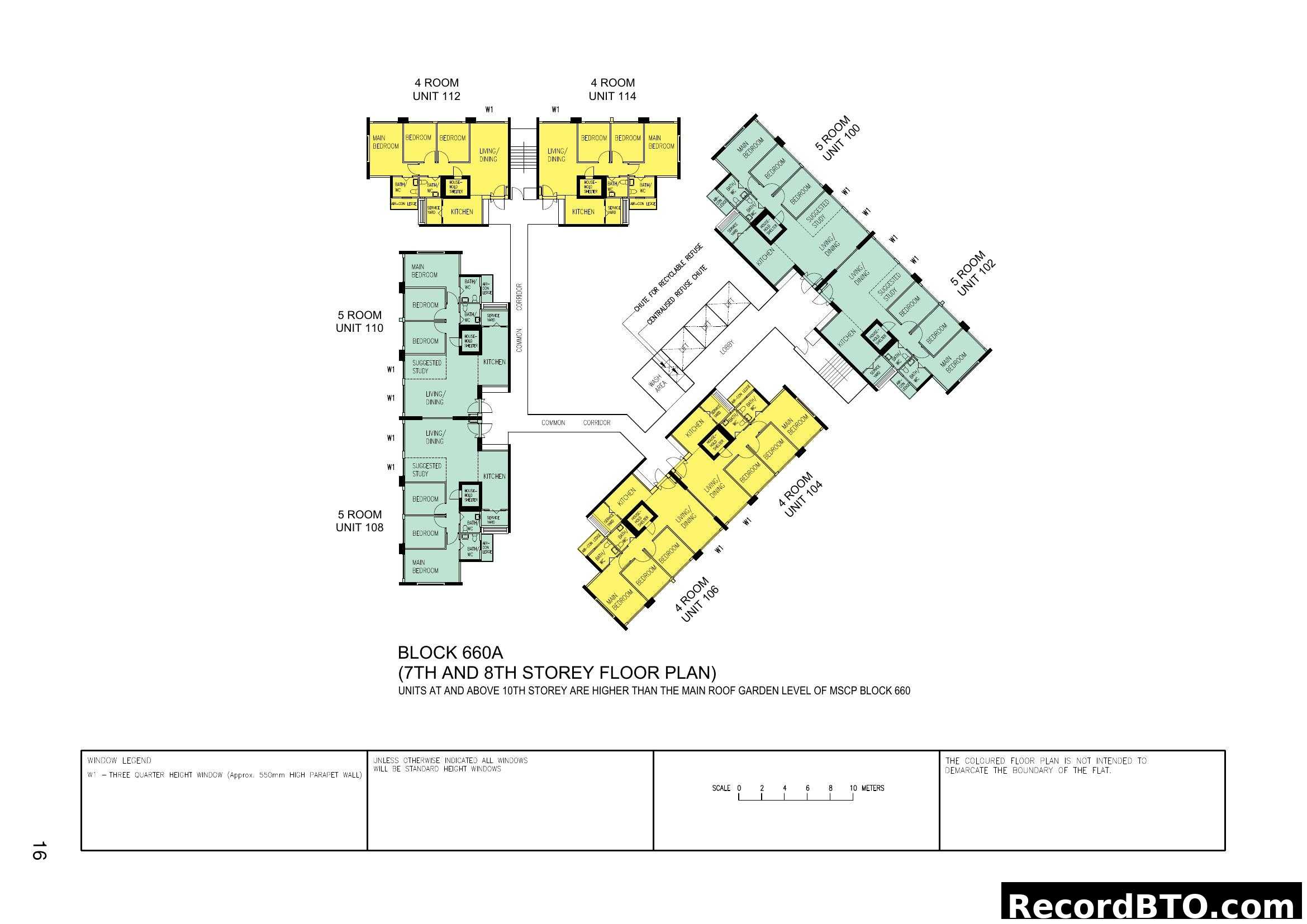 Block 660A (7th and 8th Storey) Floor Plan