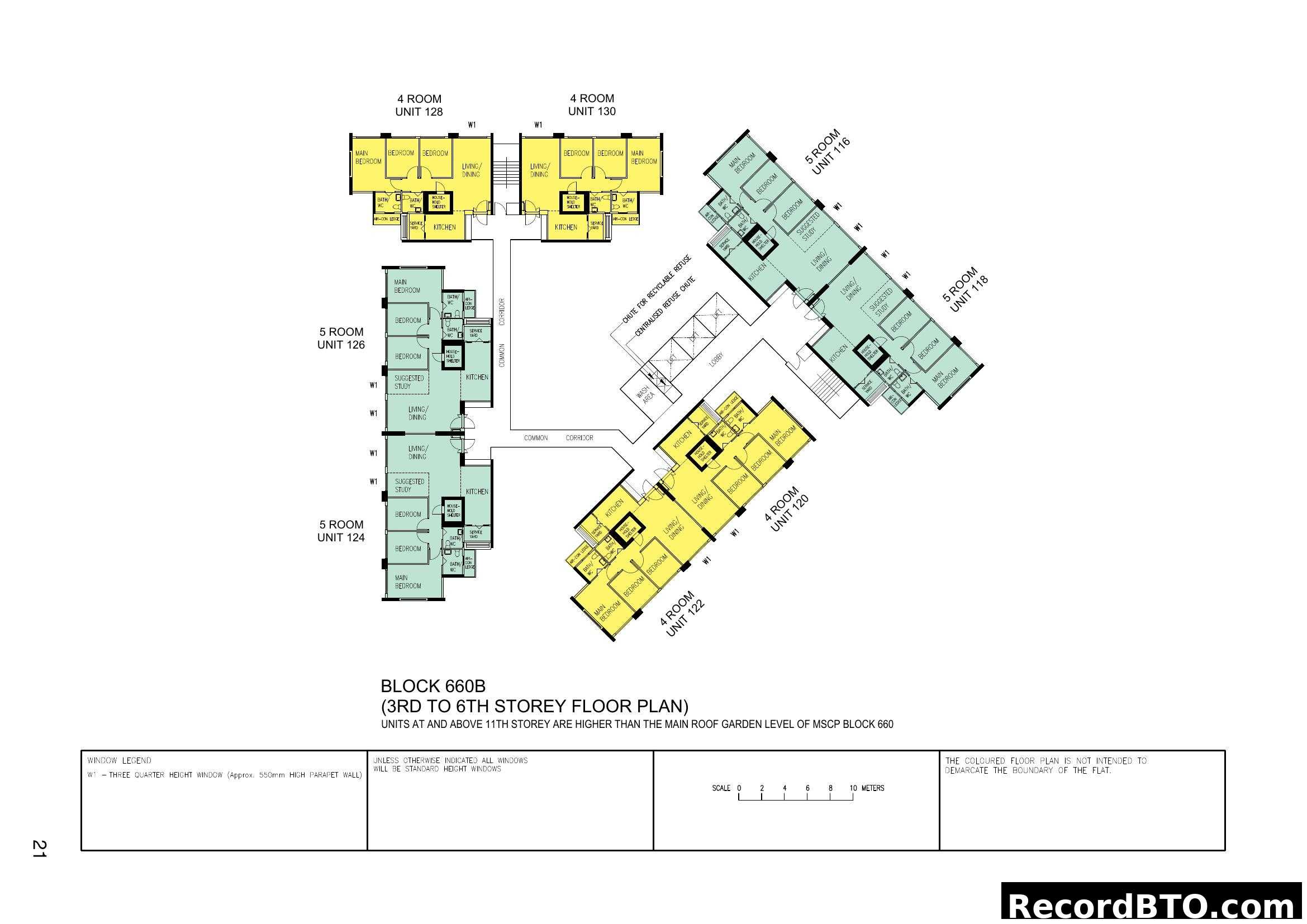 Block 660B (3rd to 6th Storey Floor Plan)