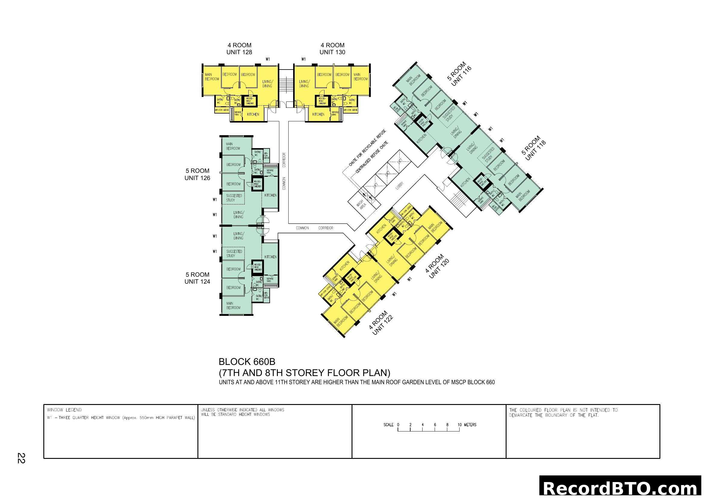 Block 660B (7th and 8th Storey) Floor Plan
