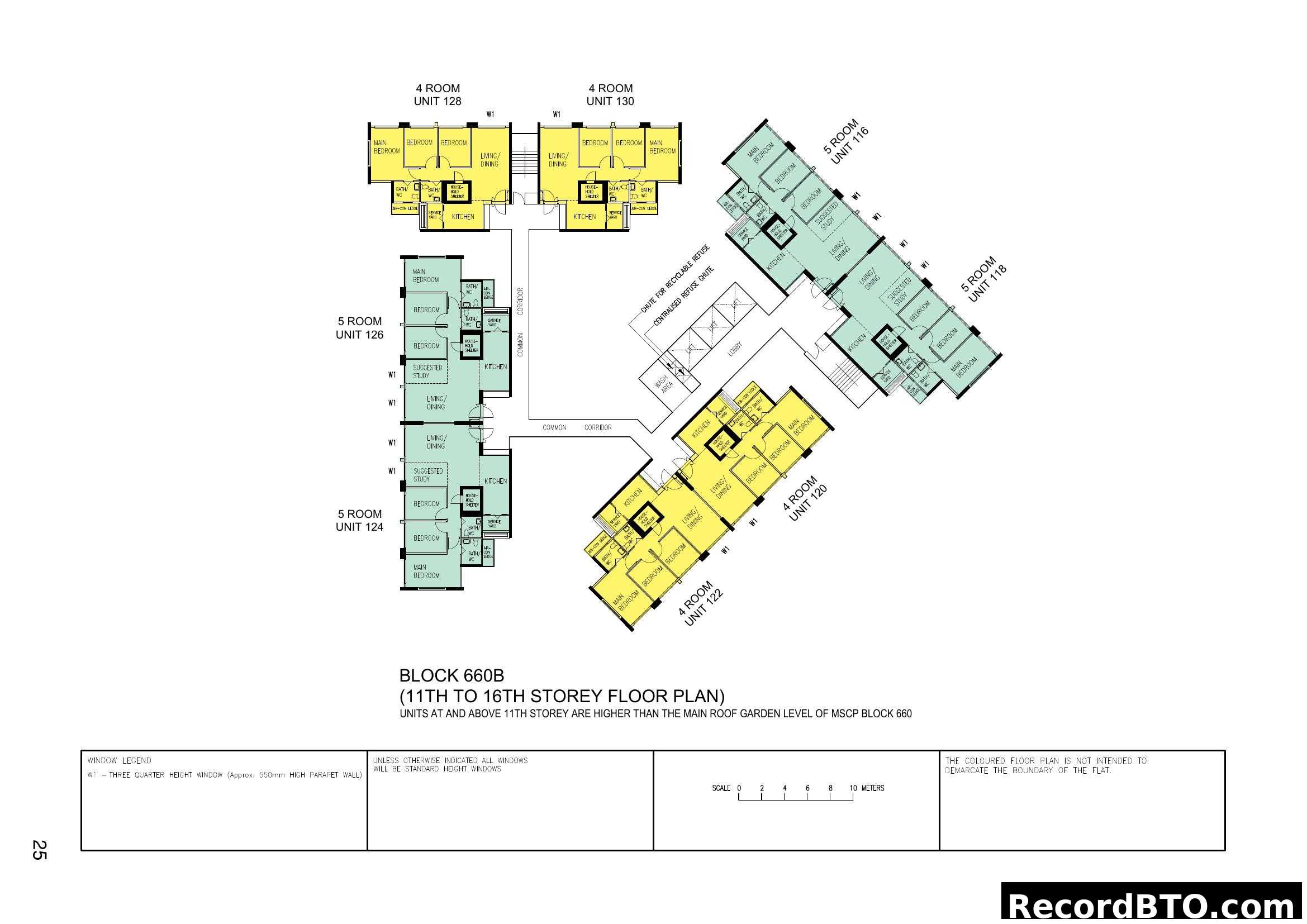 Block 660B (11th to 16th Storey Floor Plan)