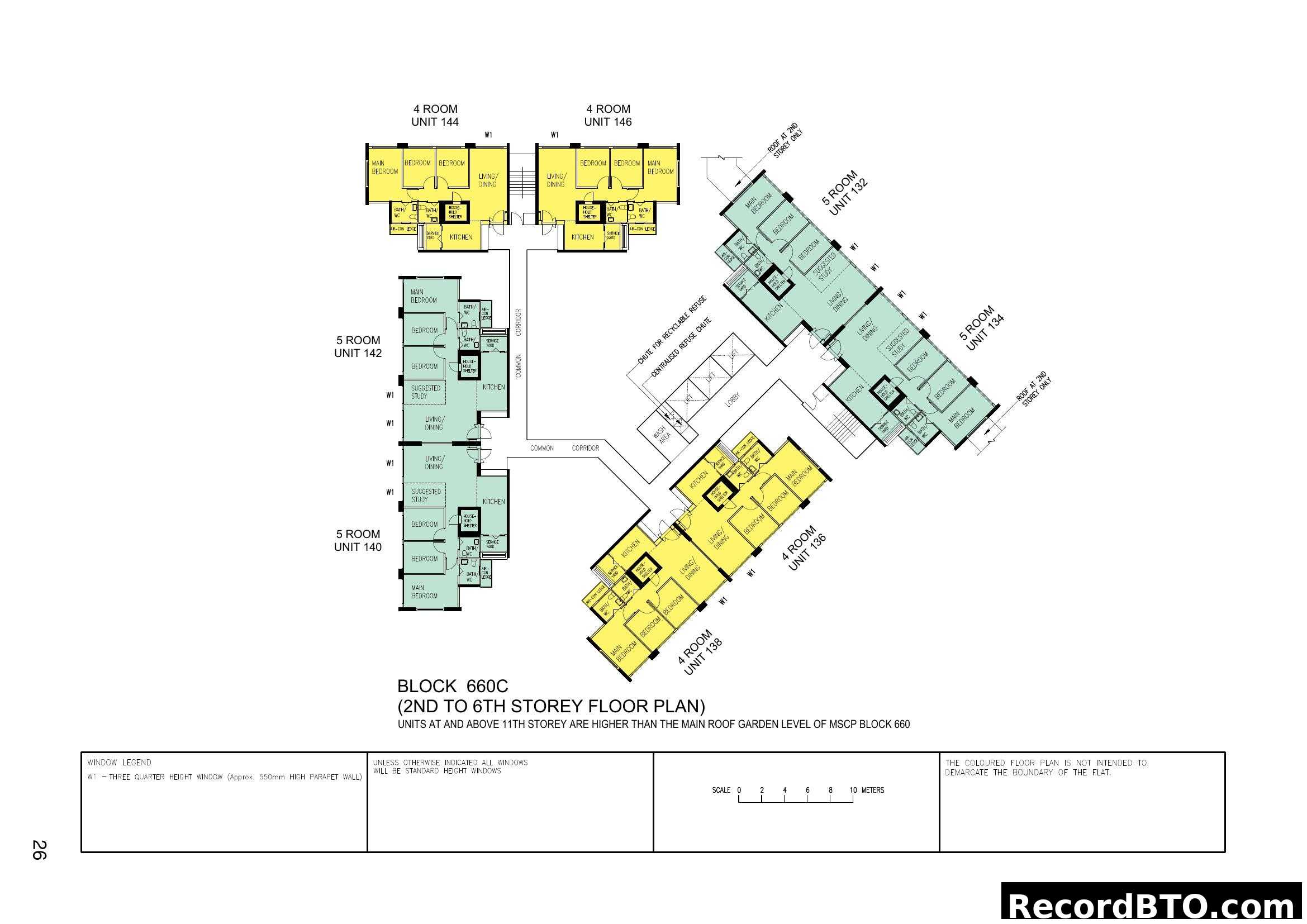 Block 660C Floor Plan (2nd-6th Storey)