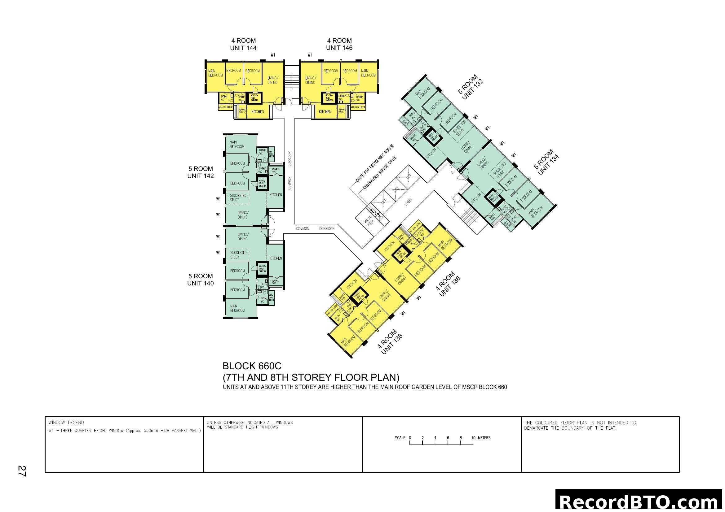 Block 660C Floor Plan (7th & 8th Storey)