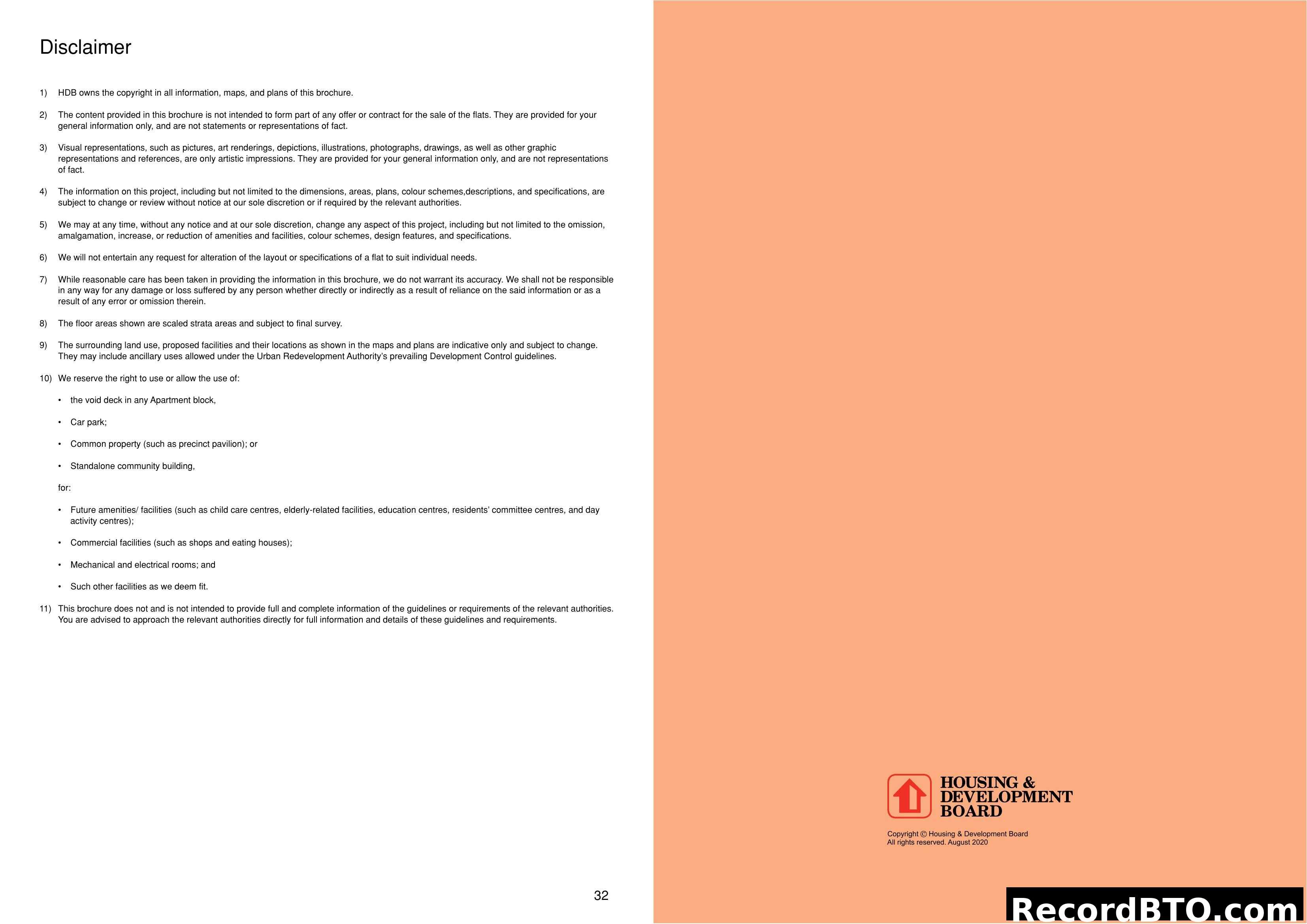 HDB Brochure Disclaimer