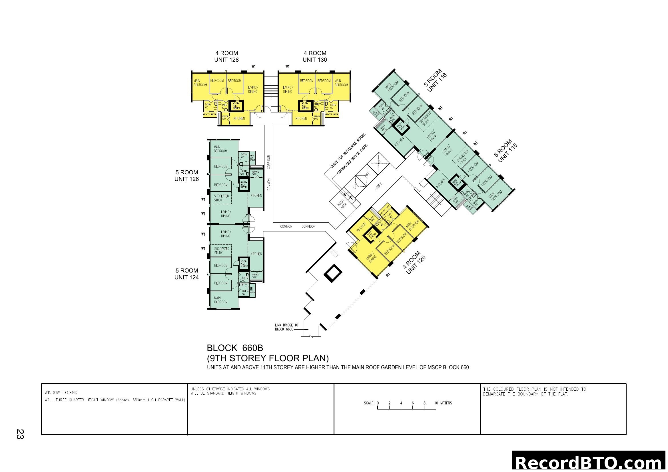 Block 660B 9th Storey Floor Plan