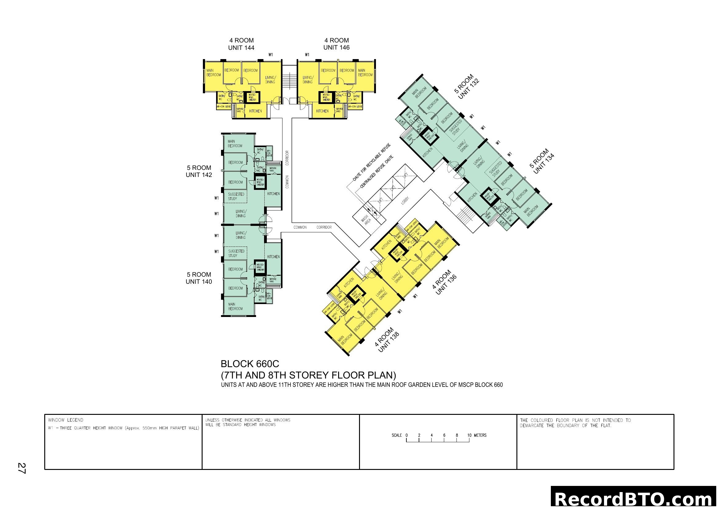Block 660C Floor Plan (7th & 8th Storey)