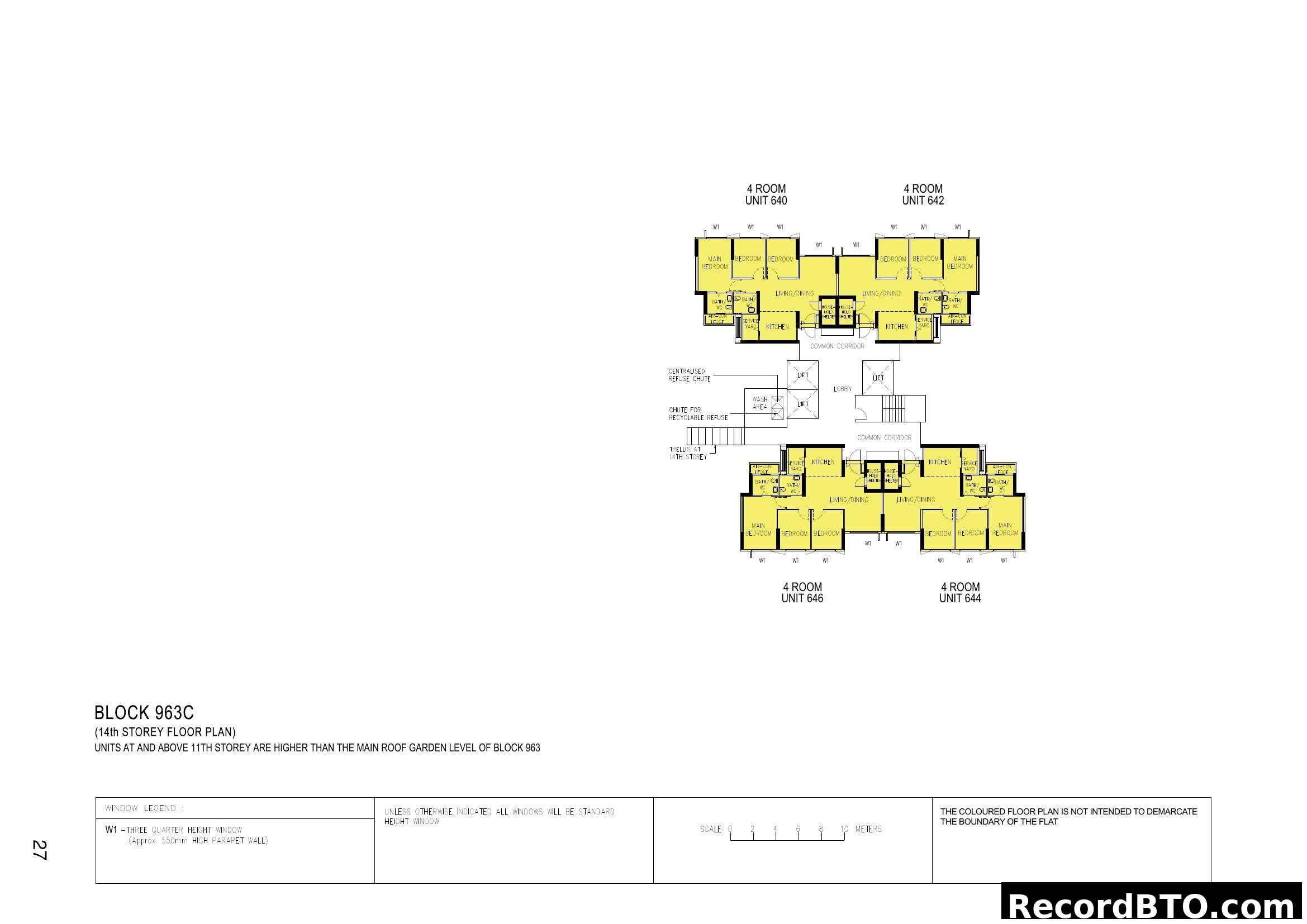 Block 963C 14th Storey Floor Plan