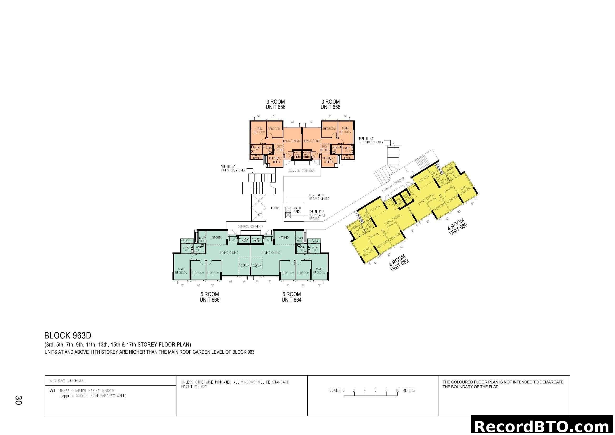 Block 963D (Selected Storeys) Floor Plan