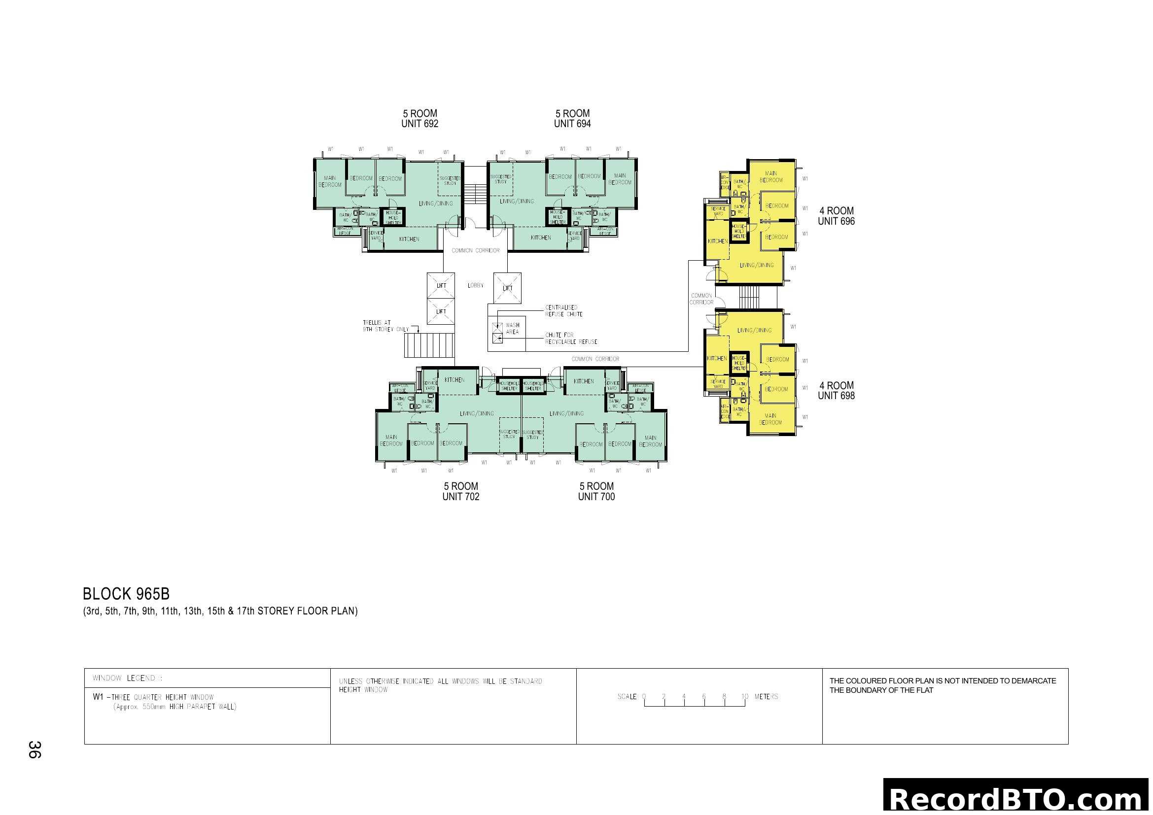 Block 965B Floor Plan (Multiple Units)