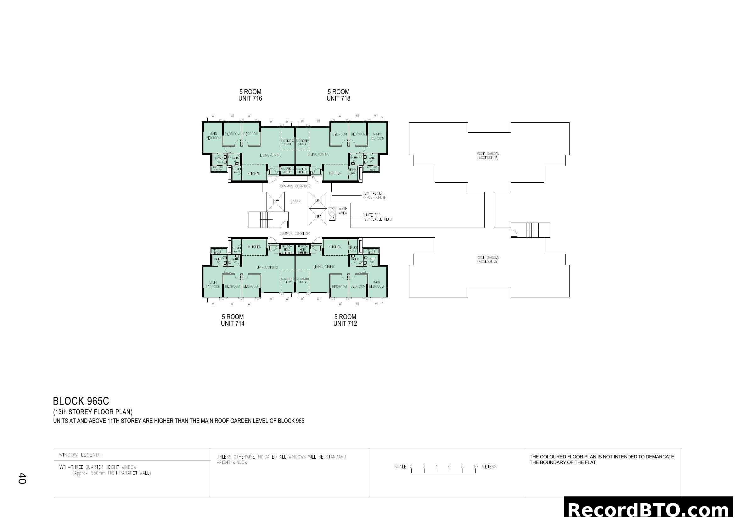 Block 965C 13th Storey Floor Plan