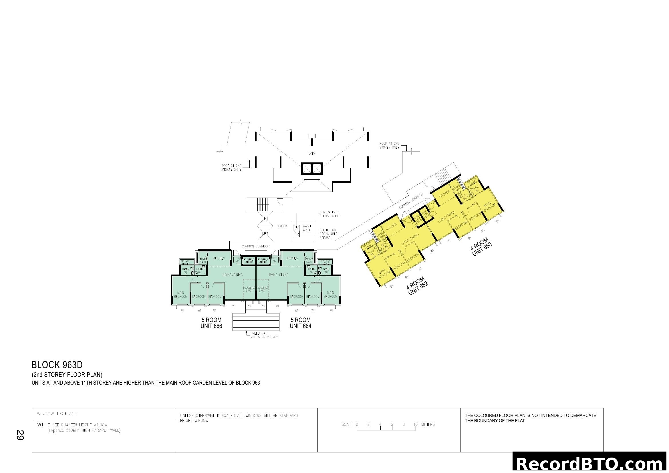 Block 963D 2nd Storey Floor Plan & Unit Layouts