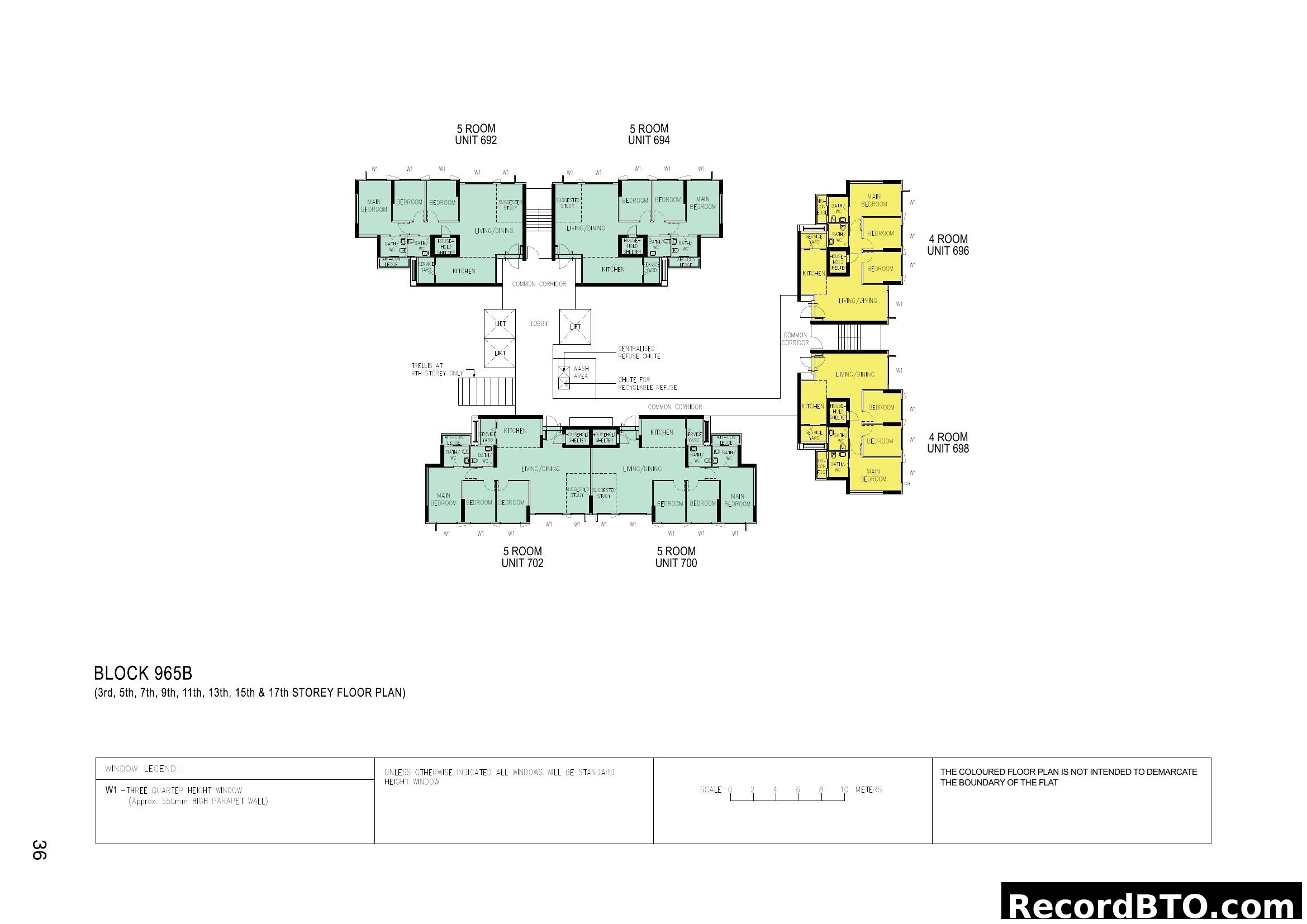 Block 965B Floor Plan (Multiple Units)
