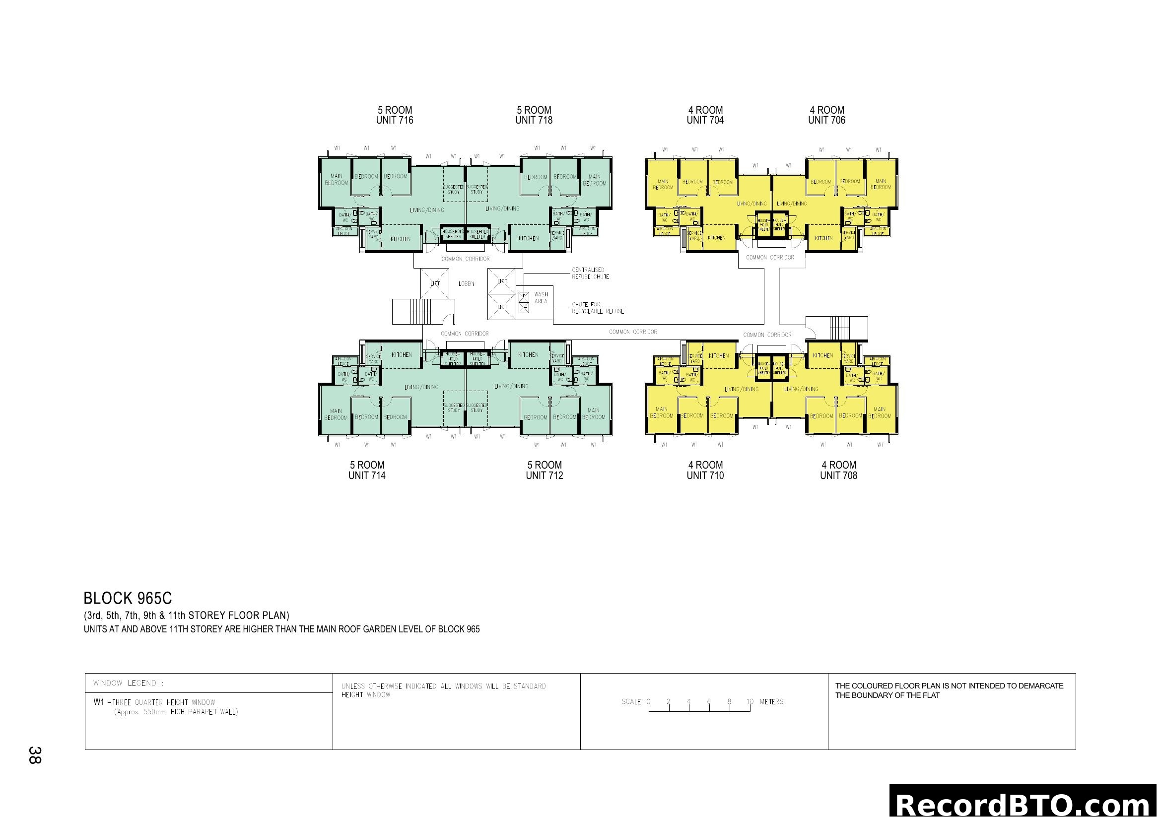 Block 965C Typical Floor Plan (3rd-11th Storey)