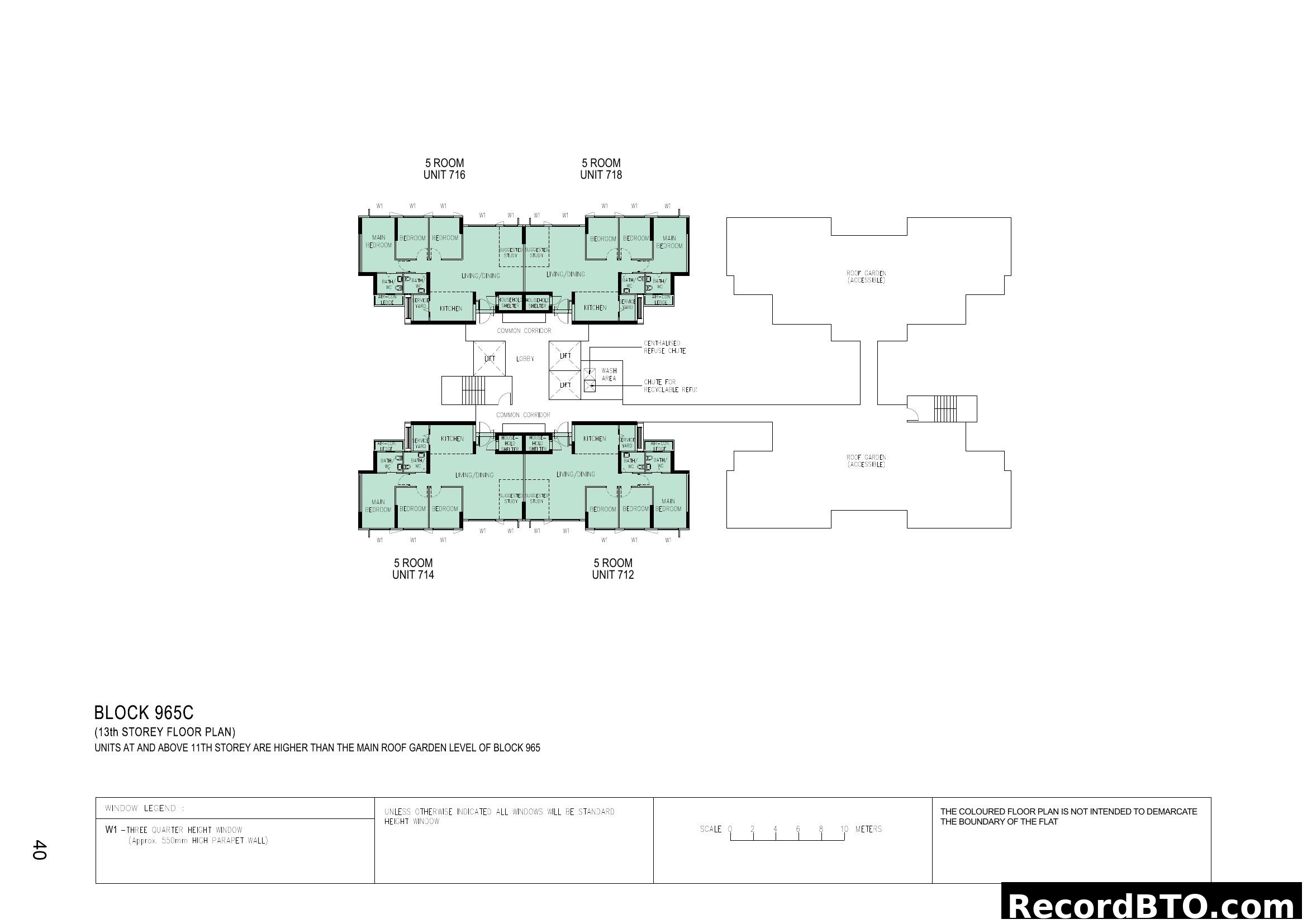 Block 965C 13th Storey Floor Plan