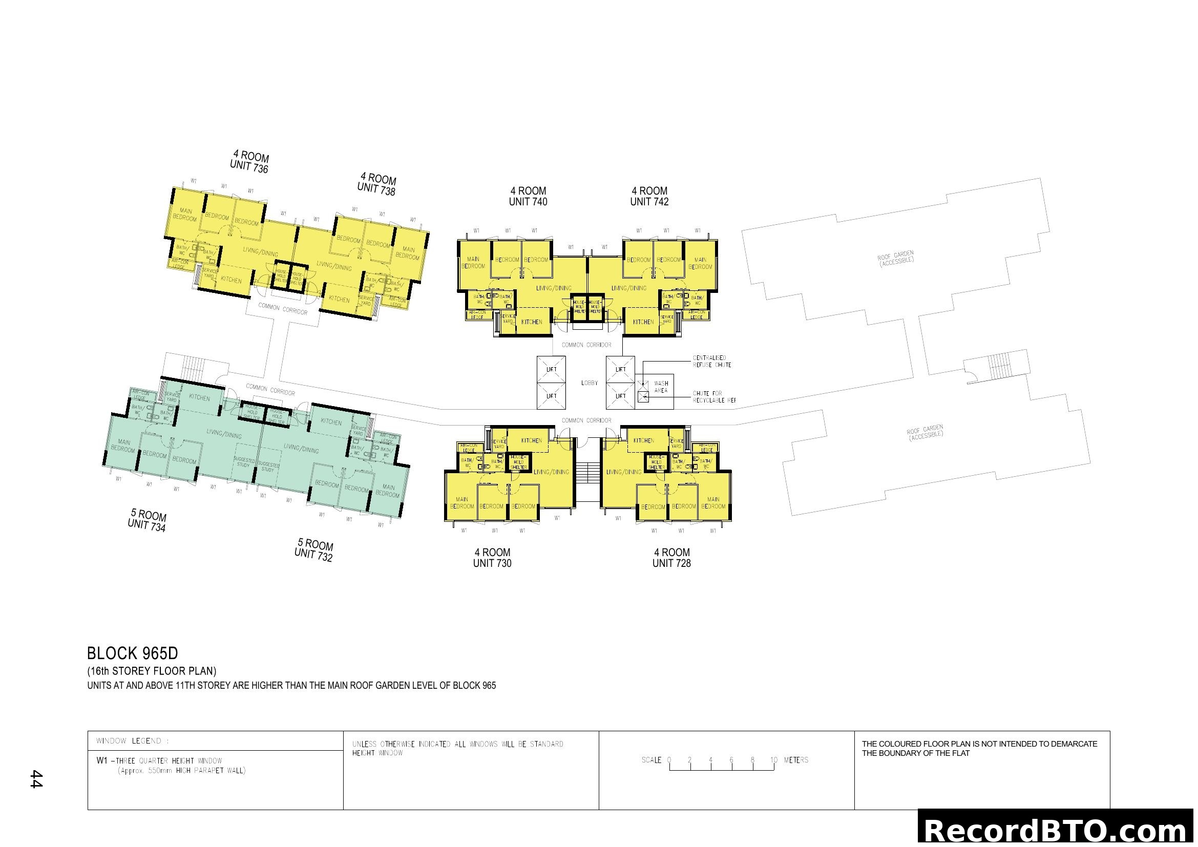 Block 965D 16th Storey Floor Plan