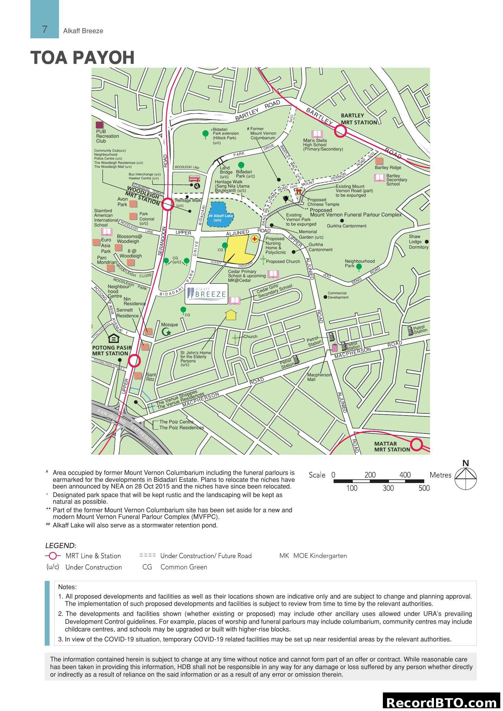 Alkaff Breeze Bidadari Location Map