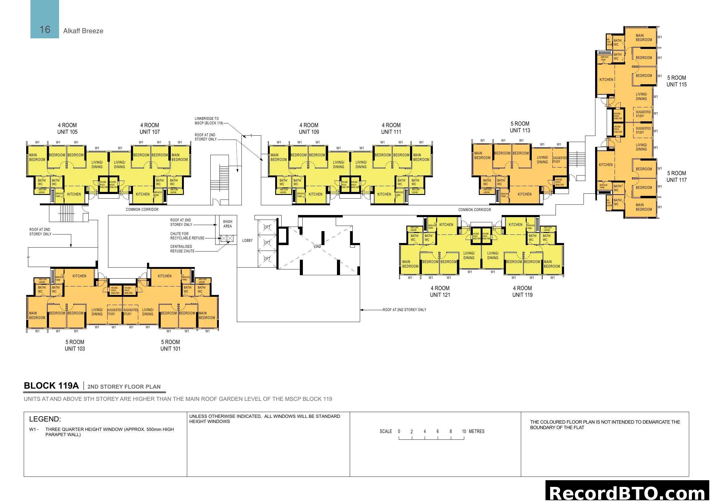 Alkaff Breeze Block 119A 2nd Storey Floor Plan