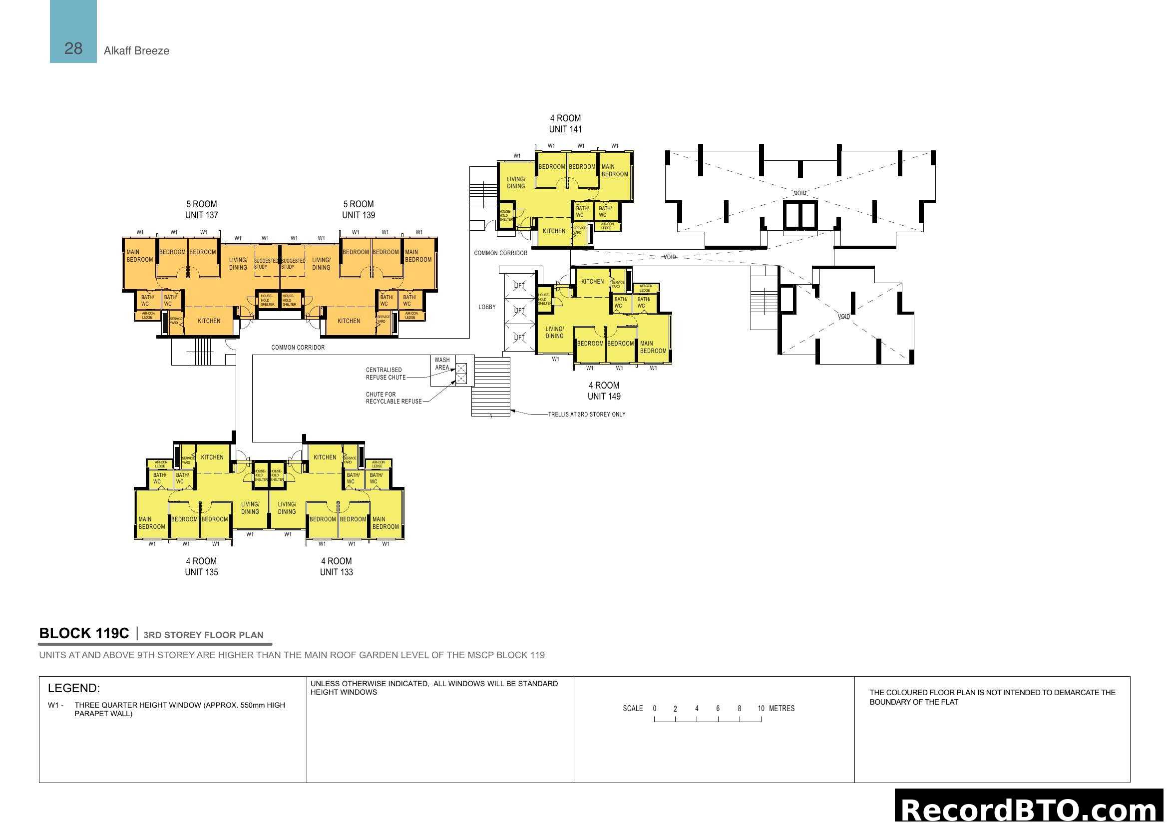 Alkaff Breeze Block 119C 3rd Storey Floor Plan