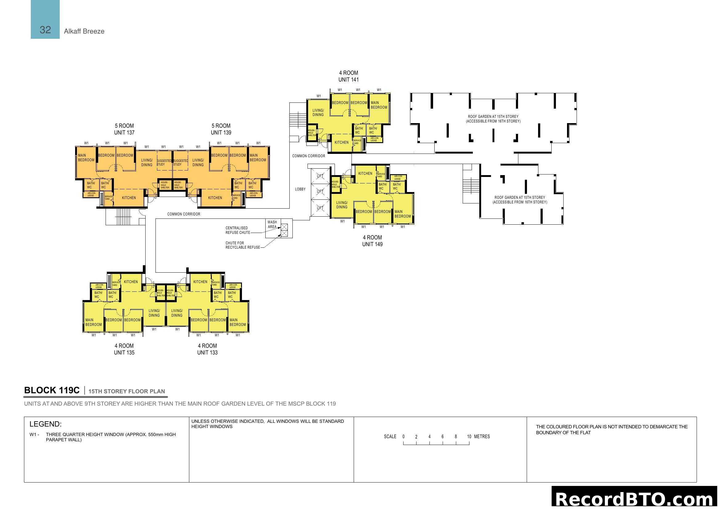 Alkaff Breeze Block 119C 15th Storey Floor Plan