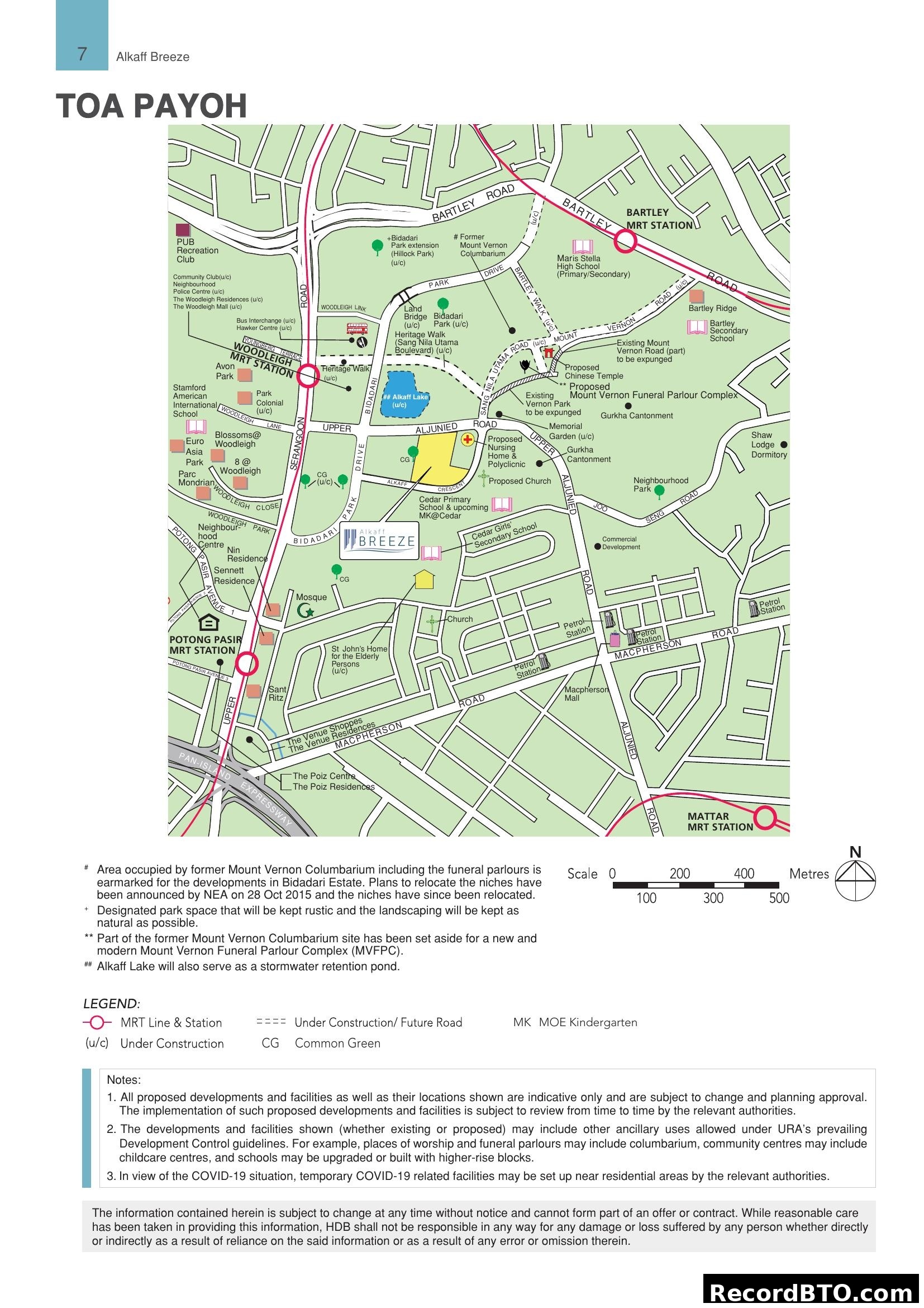 Alkaff Breeze Bidadari Location Map