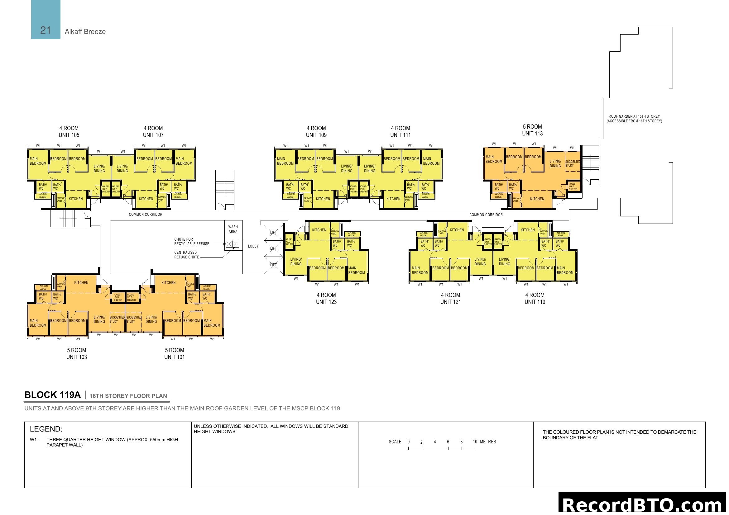 Alkaff Breeze Block 119A 16th Storey Floor Plan