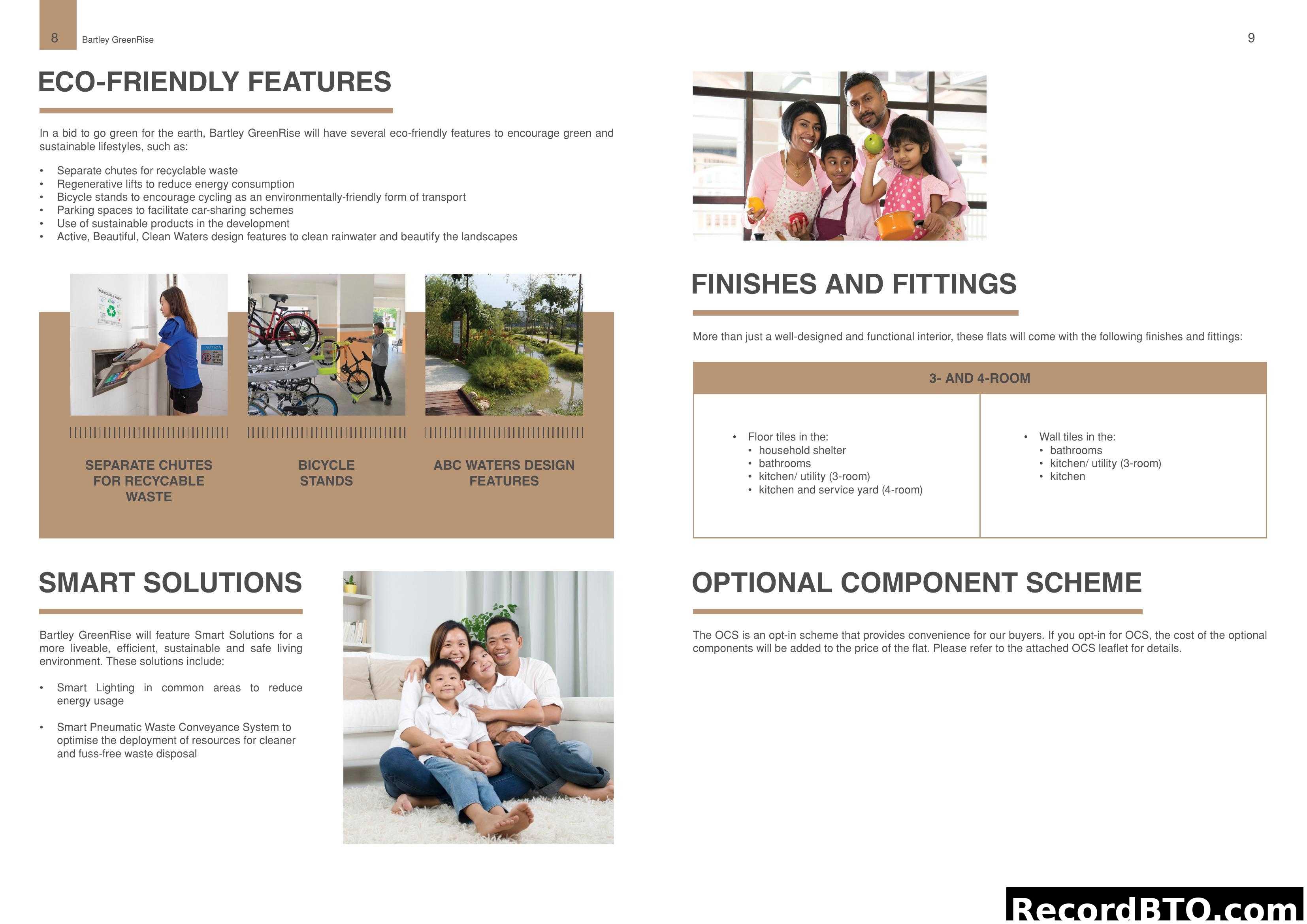 Eco-friendly Features, Finishes, Smart Solutions & OCS