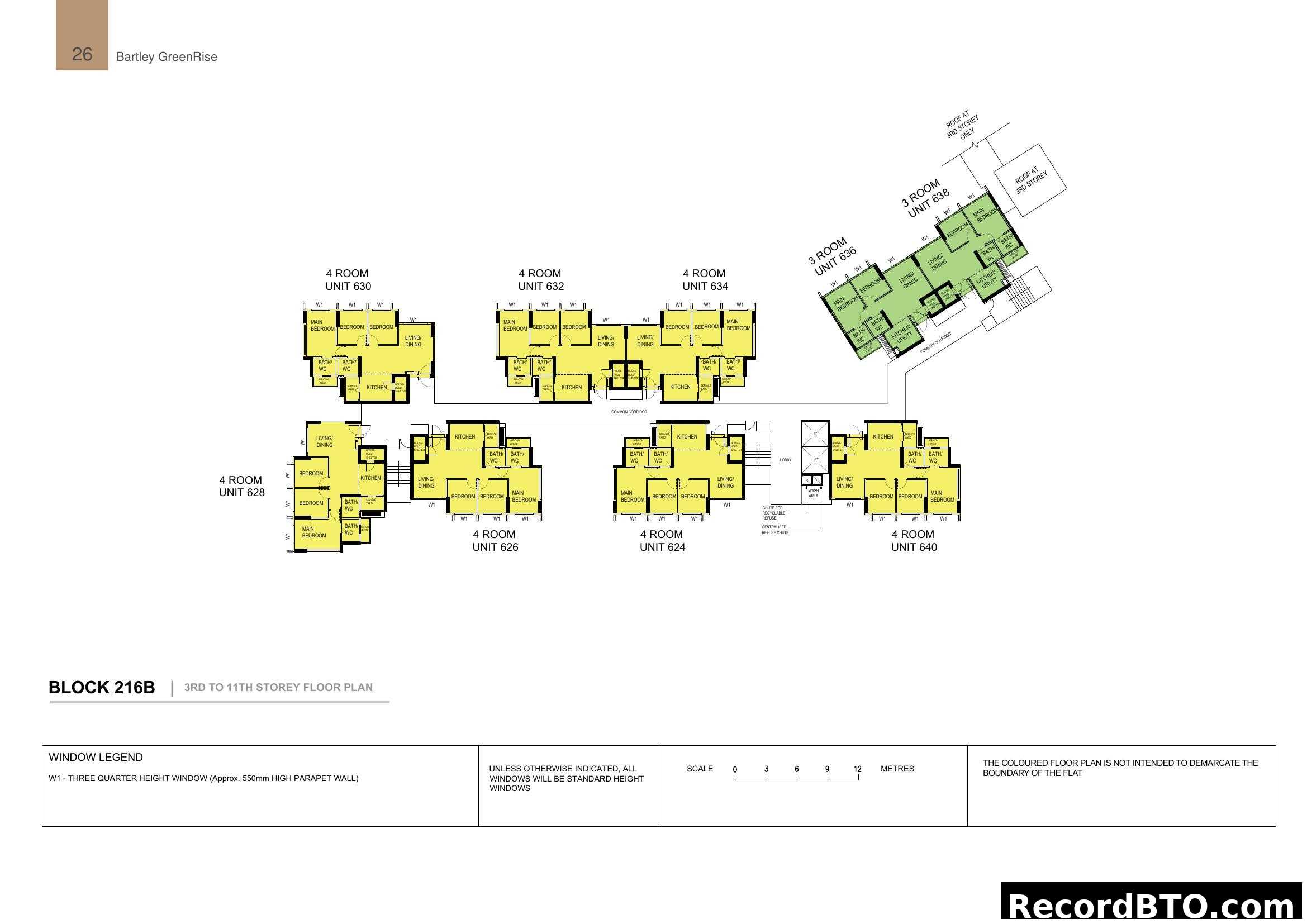Bartley GreenRise Block 216B (3rd to 11th Storey) Floor Plan