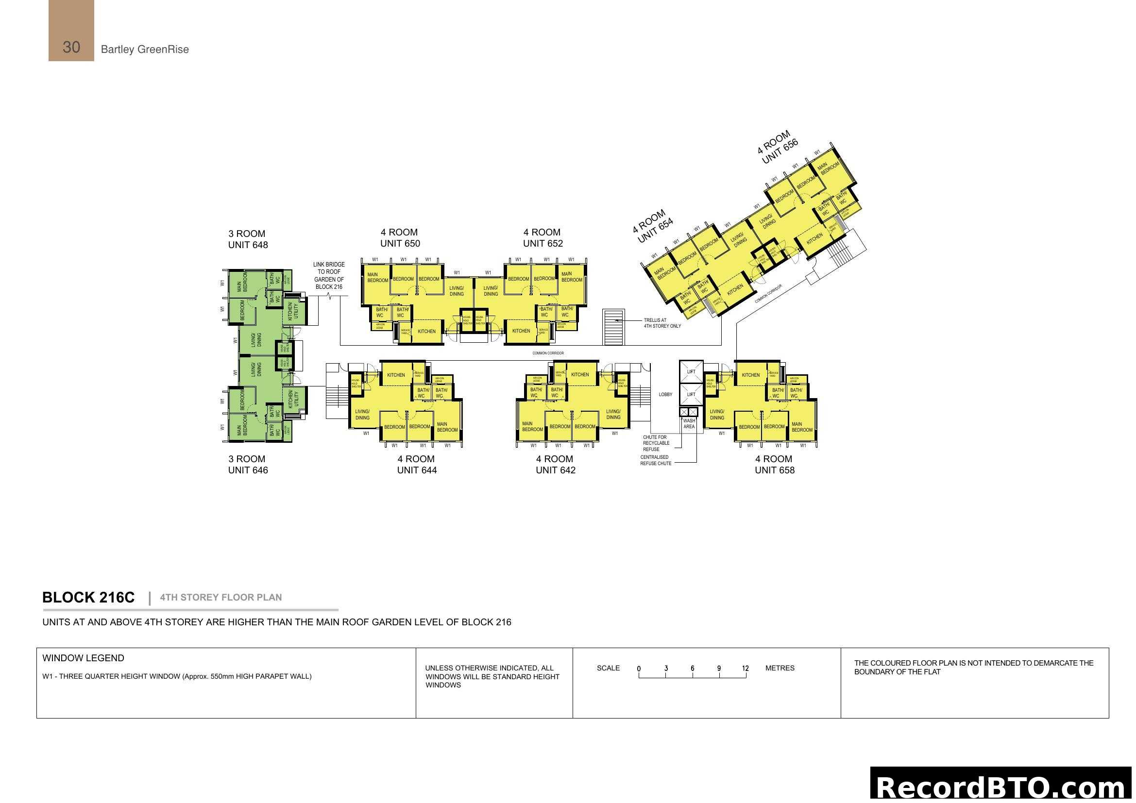 Bartley GreenRise Block 216C - 4th Storey Floor Plan