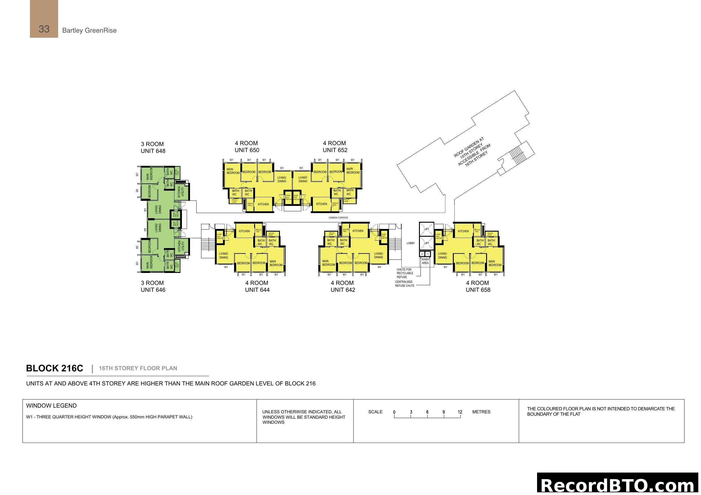 Bartley GreenRise Block 216C 16th Storey Floor Plan