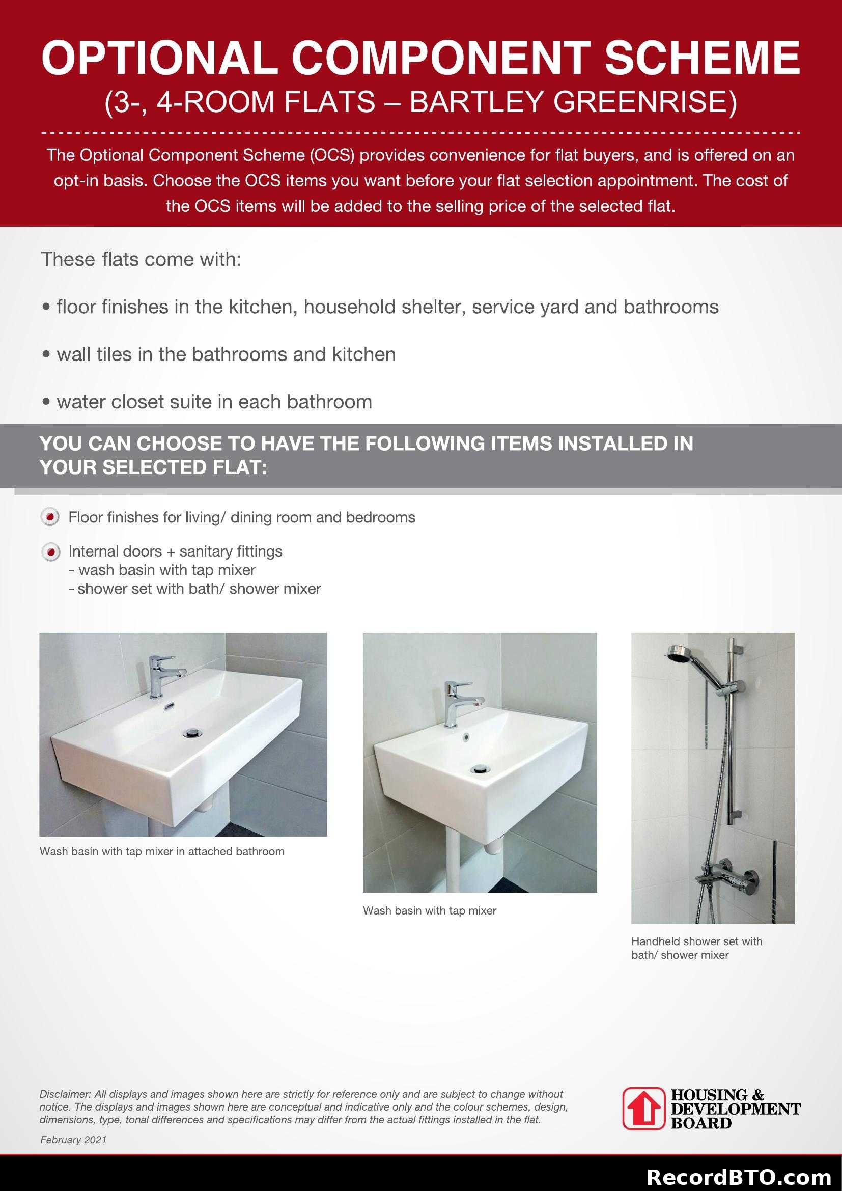 Optional Component Scheme (OCS) for Bartley Greenrise