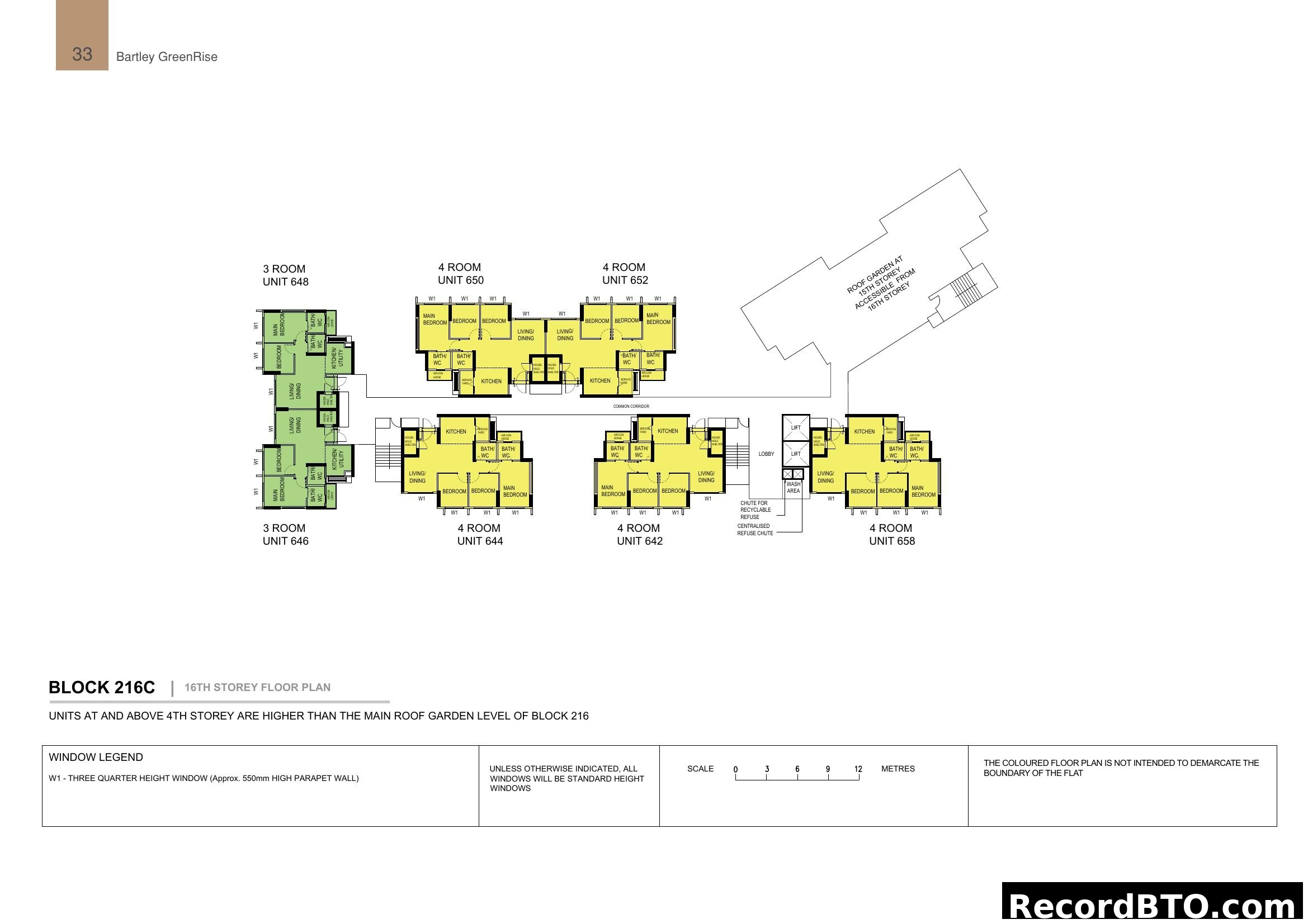 Bartley GreenRise Block 216C 16th Storey Floor Plan