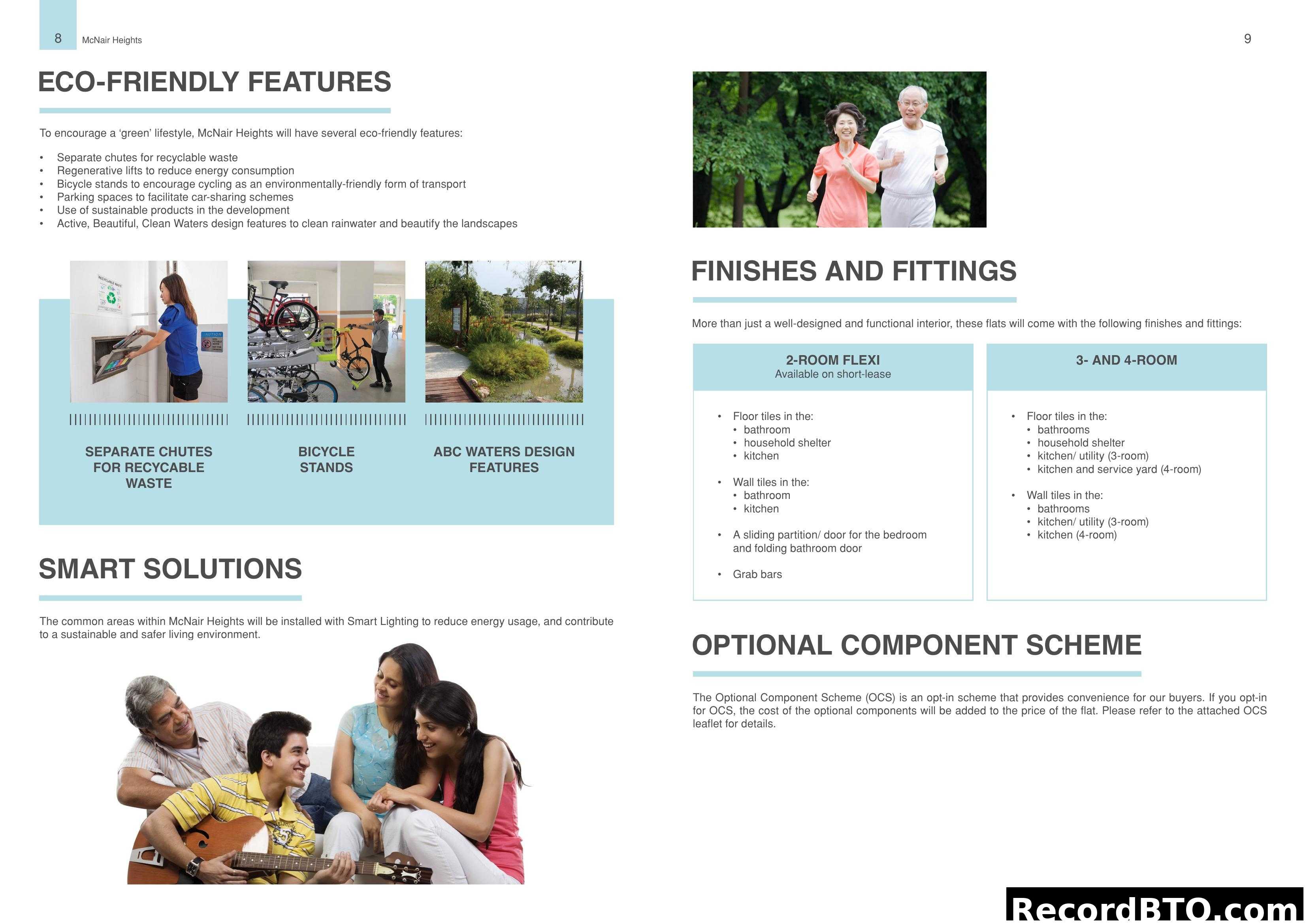 Eco-Friendly Features, Finishes, Smart Solutions & OCS